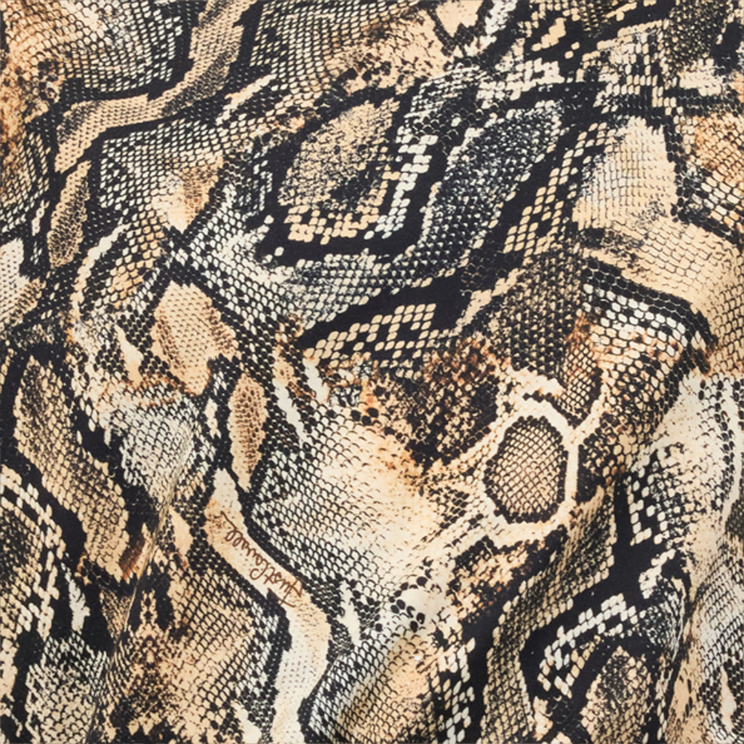 Shop Roberto Cavalli Minikleid Mit Print Python In 716 Marzapan + 738 C