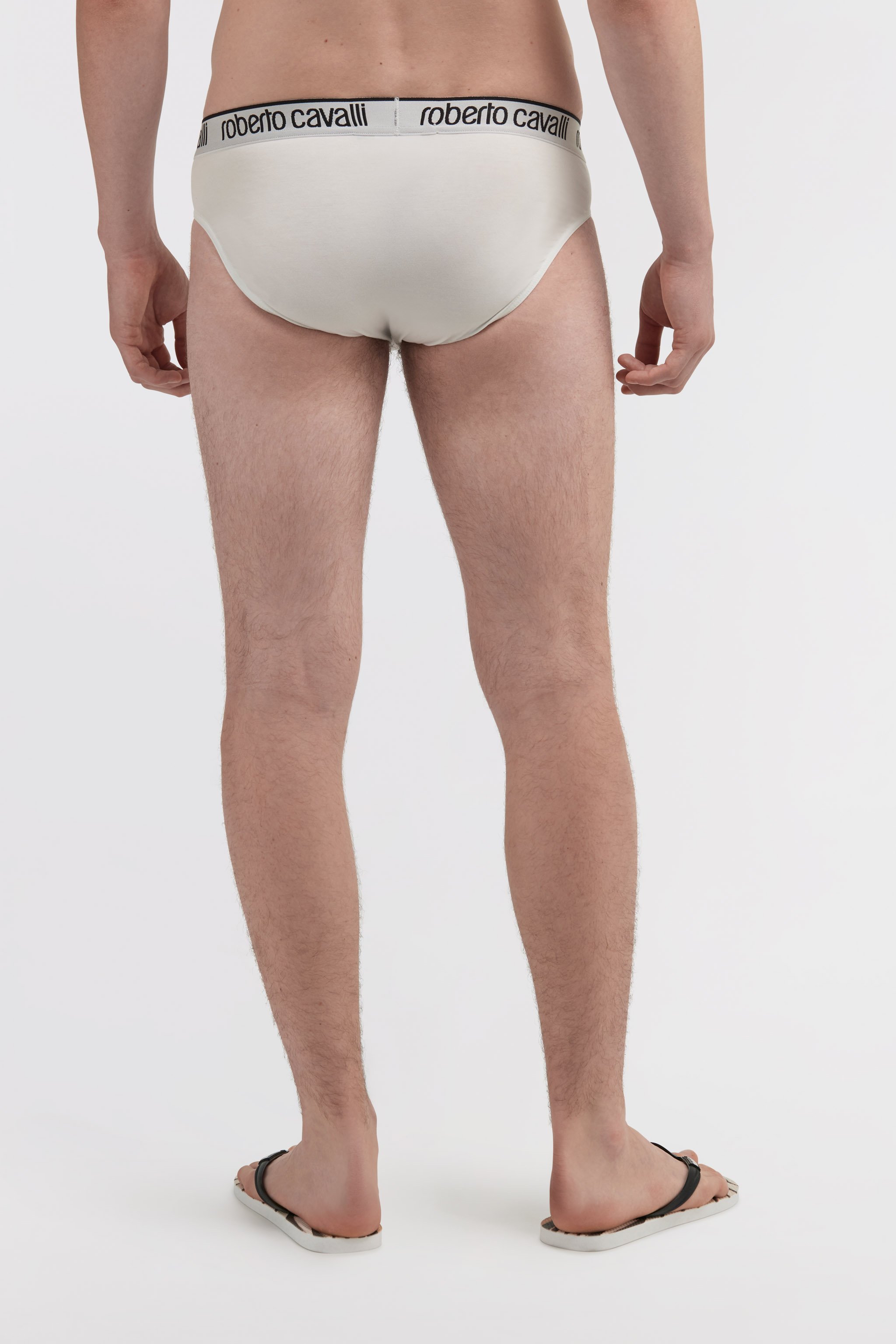 Roberto Cavalli Logo Briefs In White