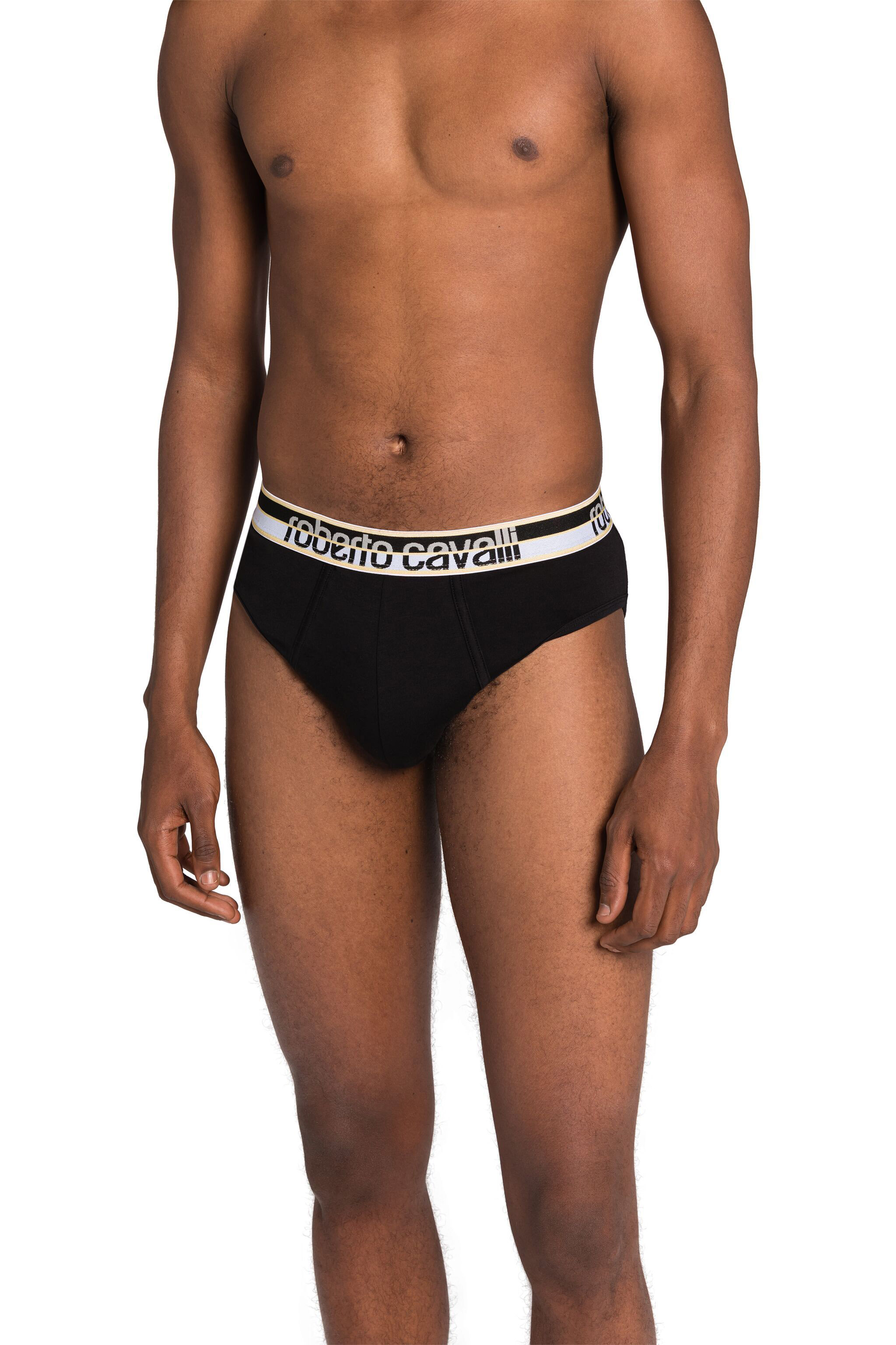 Roberto Cavalli Logo Briefs In Black