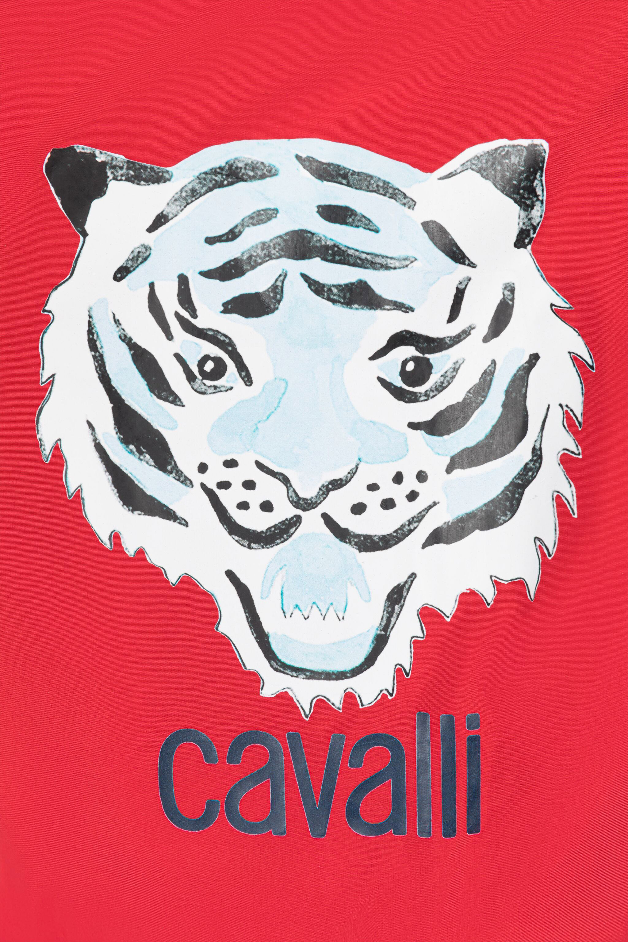 Roberto Cavalli Logo-print Padded Jacket In Red