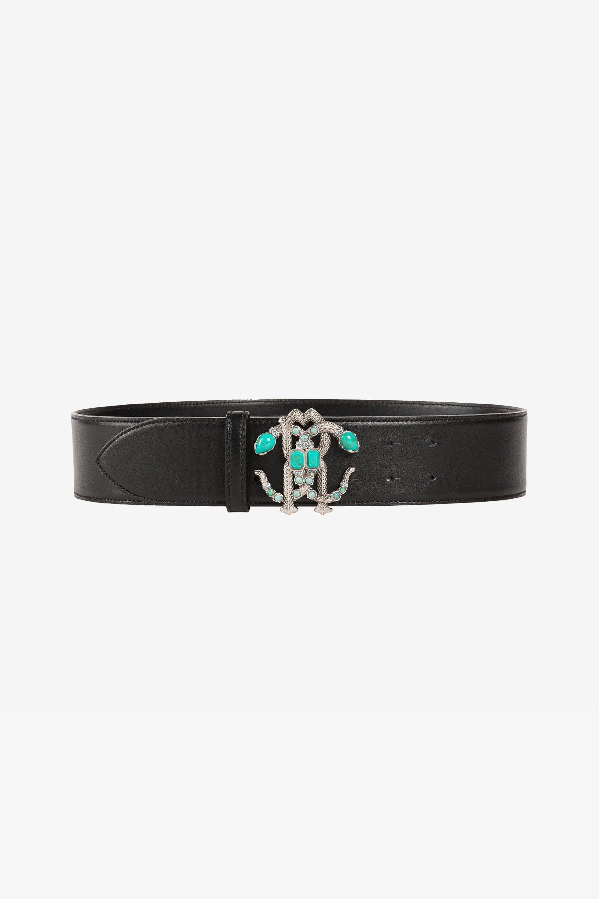 ROBERTO CAVALLI MIRROR SNAKE BELT