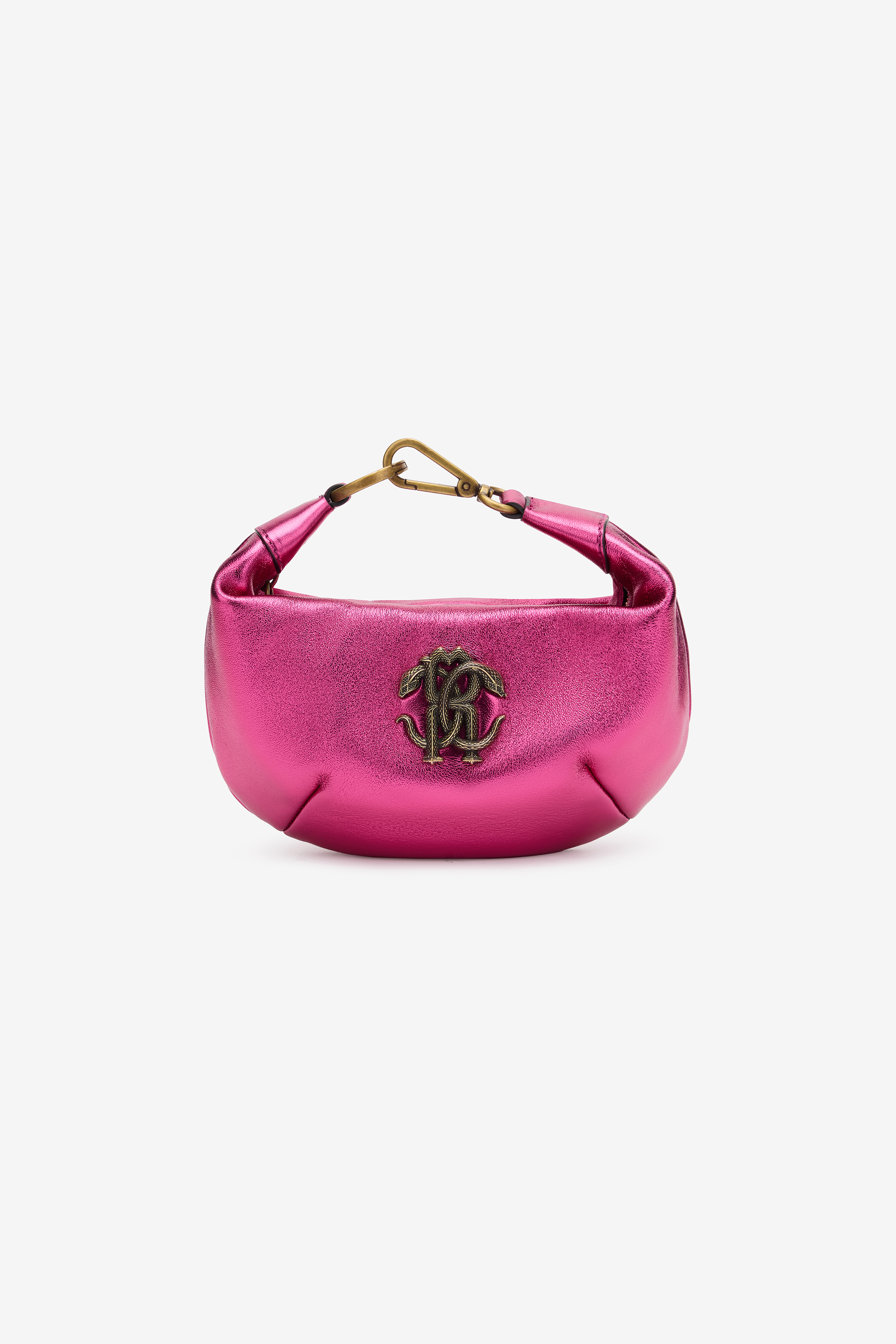 ROBERTO CAVALLI HOBO BAG WITH MIRROR SNAKE MONOGRAM