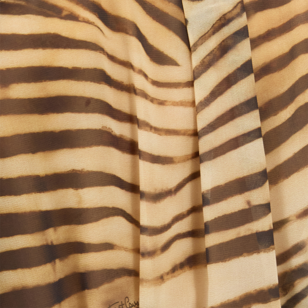 ROBERTO CAVALLI LANGE HEMDBLUSE MIT PRINT TIGER SKIN