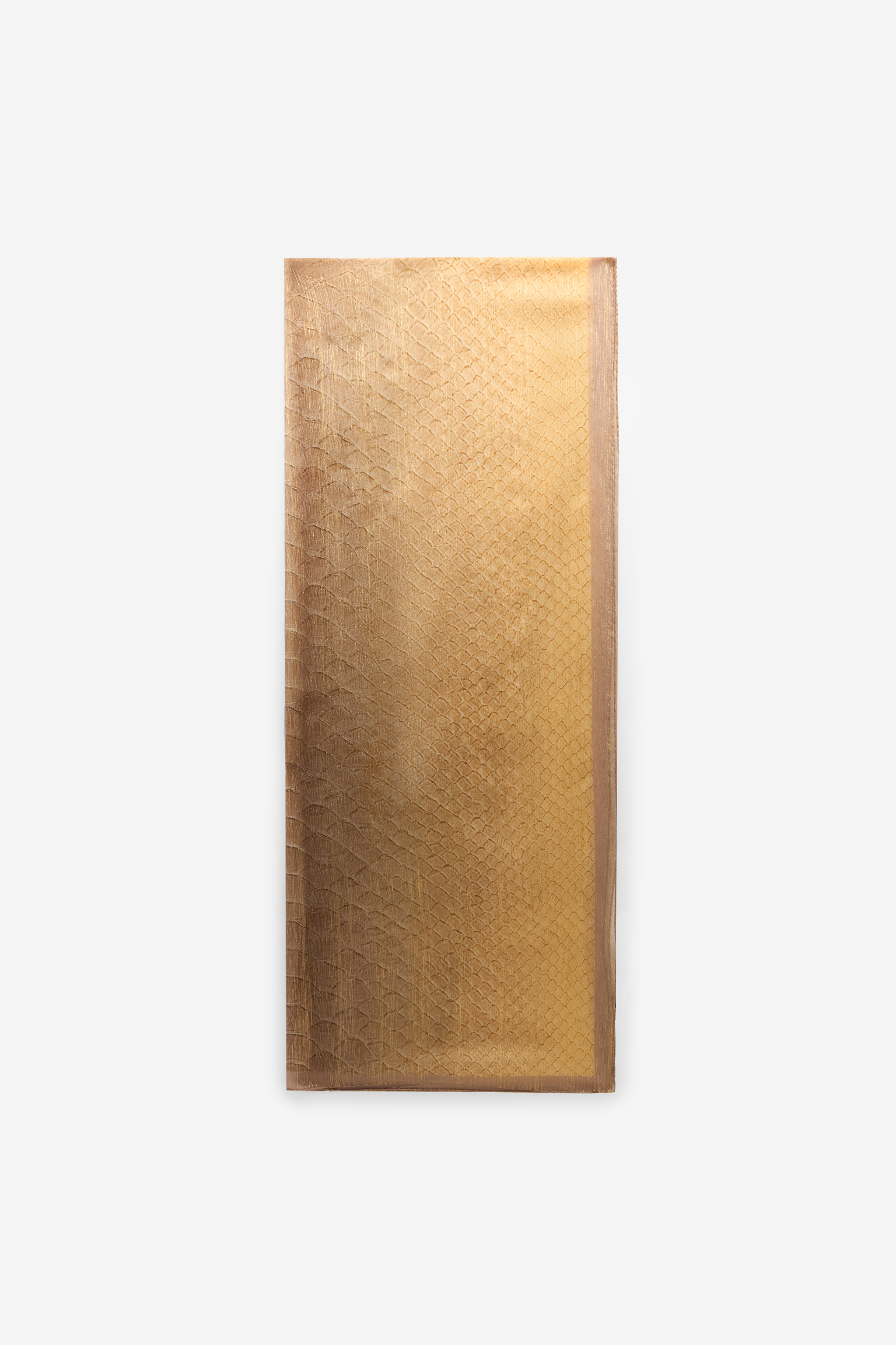 Roberto Cavalli Women's Beige/Gold - Silk Stole With Serpentine Print - Accessories