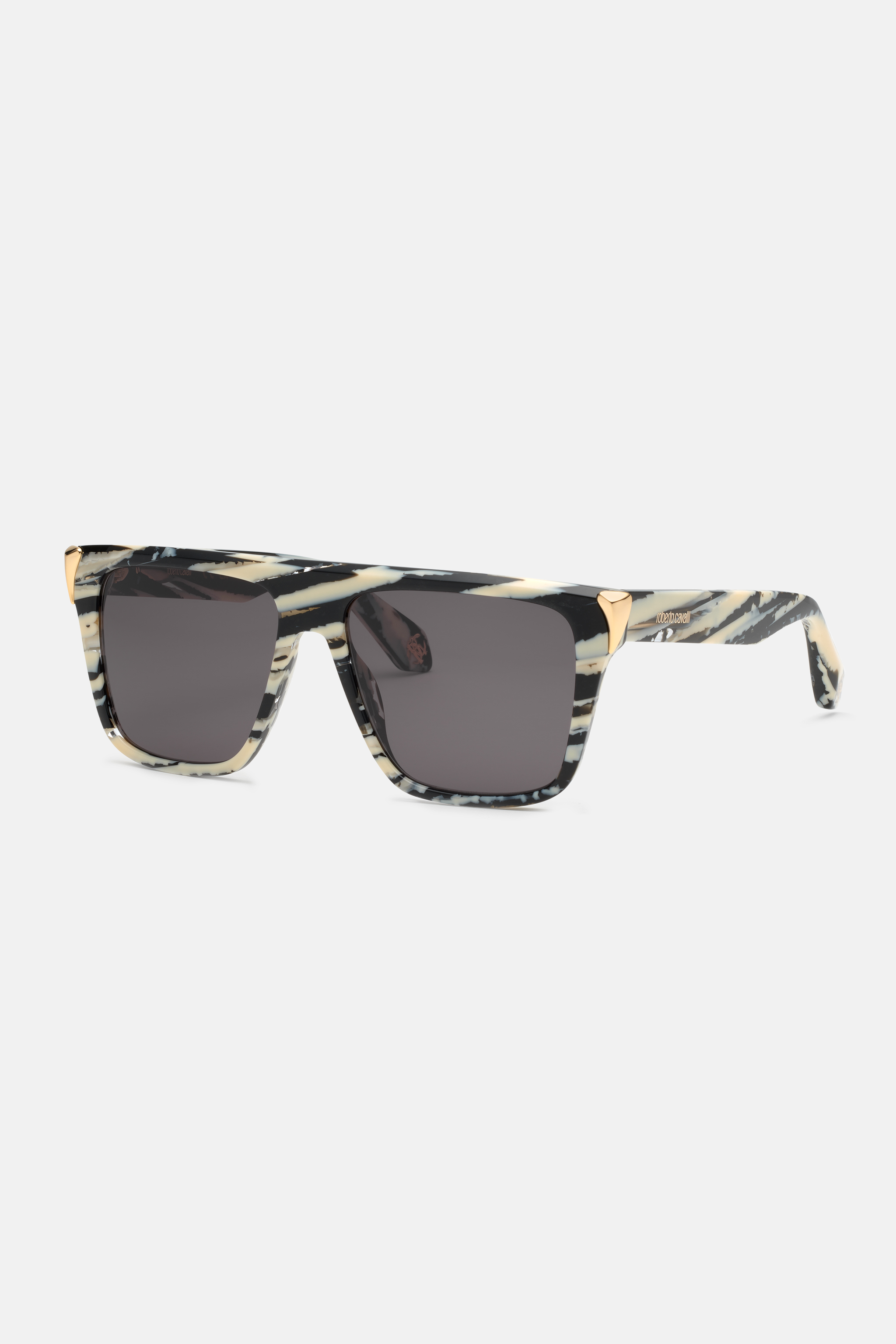 Roberto Cavalli Unisex Sunglasses With Fangs In Black/white