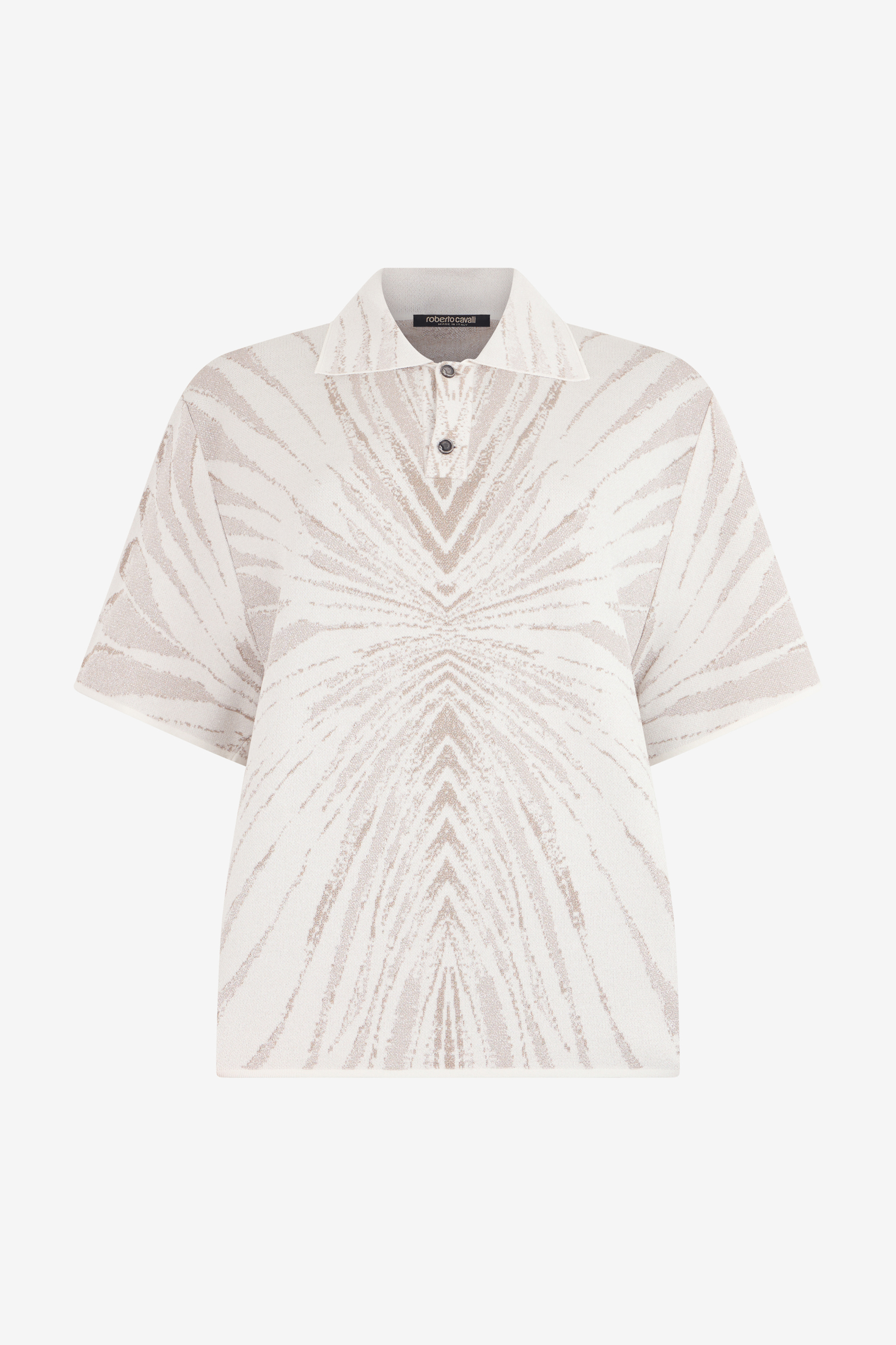 Roberto Cavalli Knitted Polo With Ray Motif