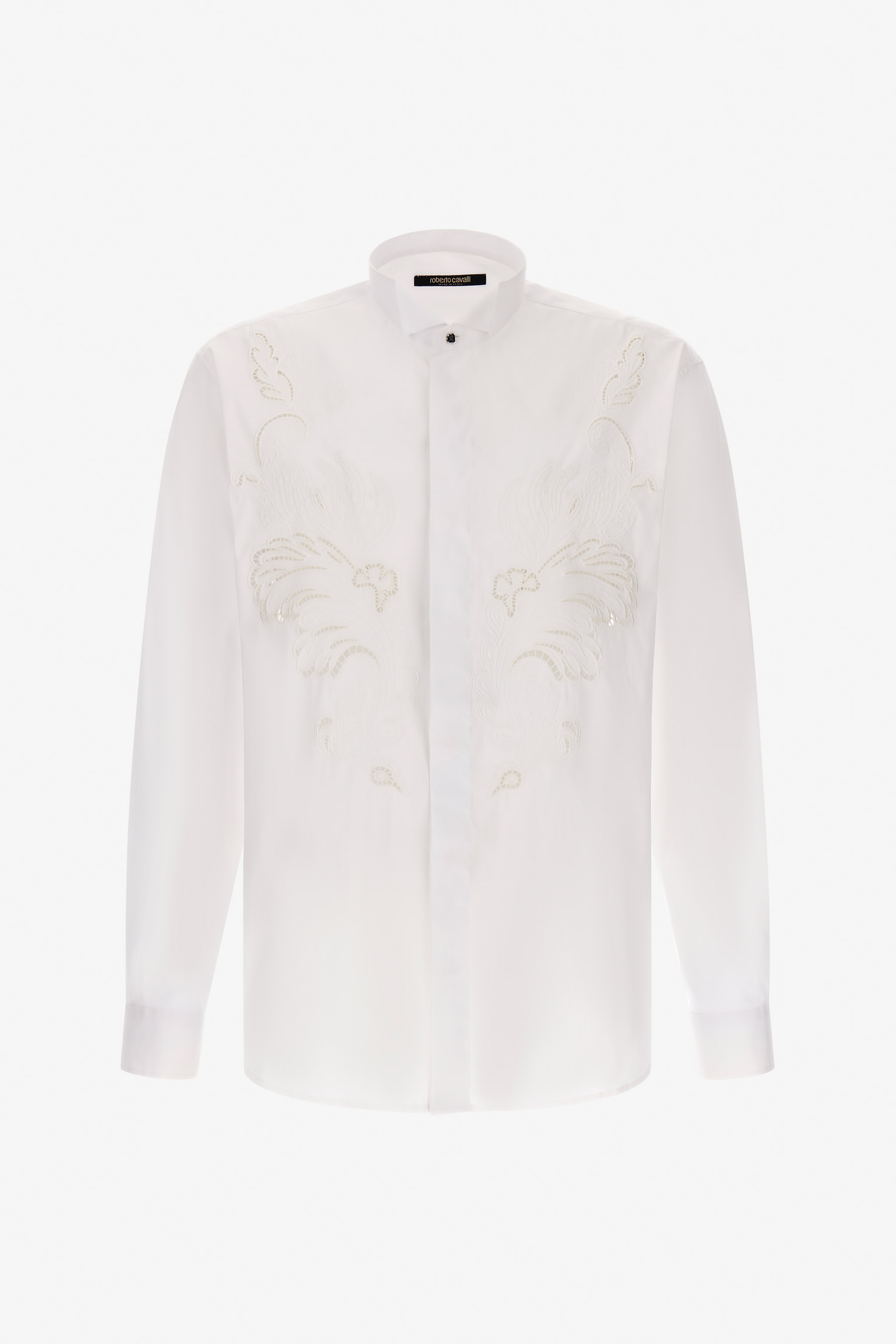 Roberto Cavalli Shirt With Embroidered Details In White