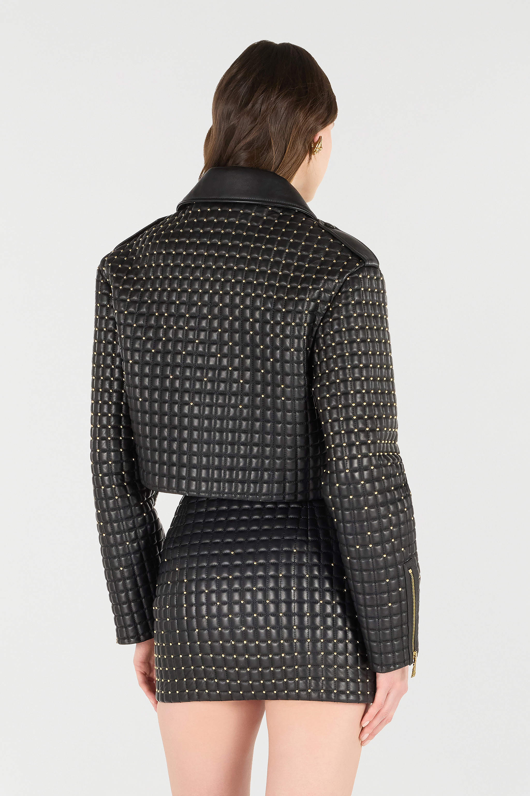  Roberto Cavalli Cropped Jacket With 3d-effect Quilting - Female  Black 44 