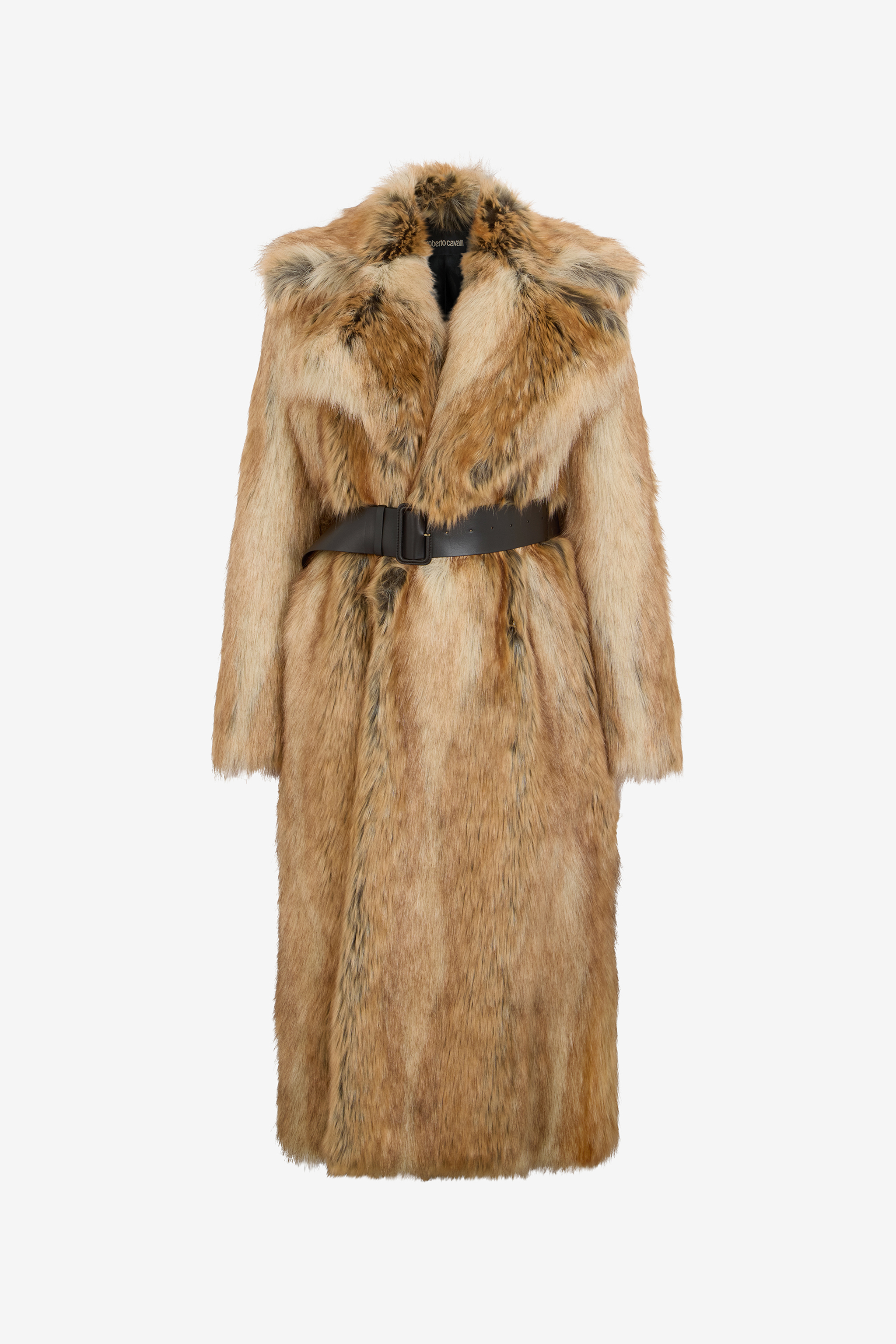 Roberto Cavalli Women's Brown Faux Fur Coat - Marrone