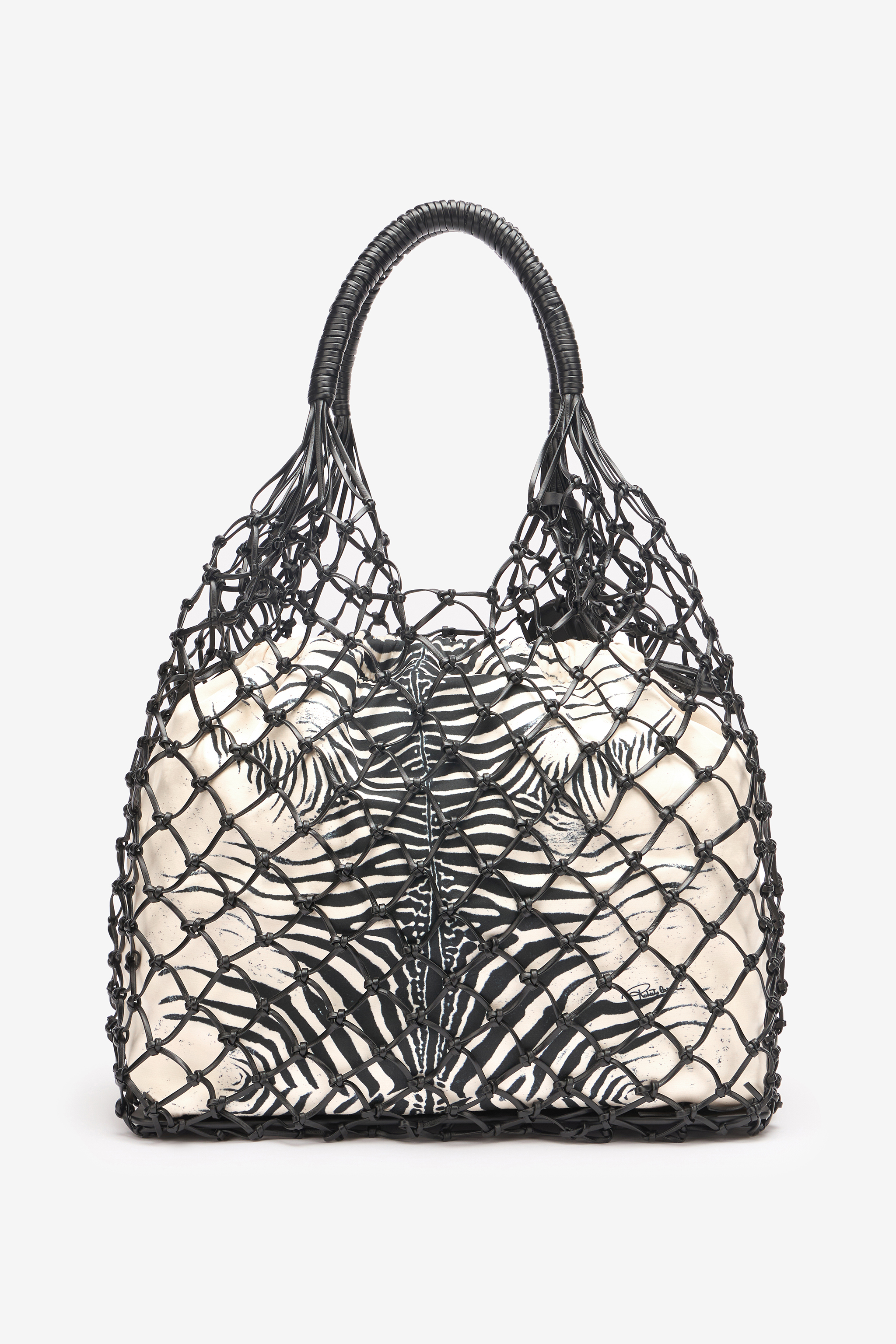 ROBERTO CAVALLI TASCHE MIT NETZGEWEBE UND MINI-PRINT ZEBRA