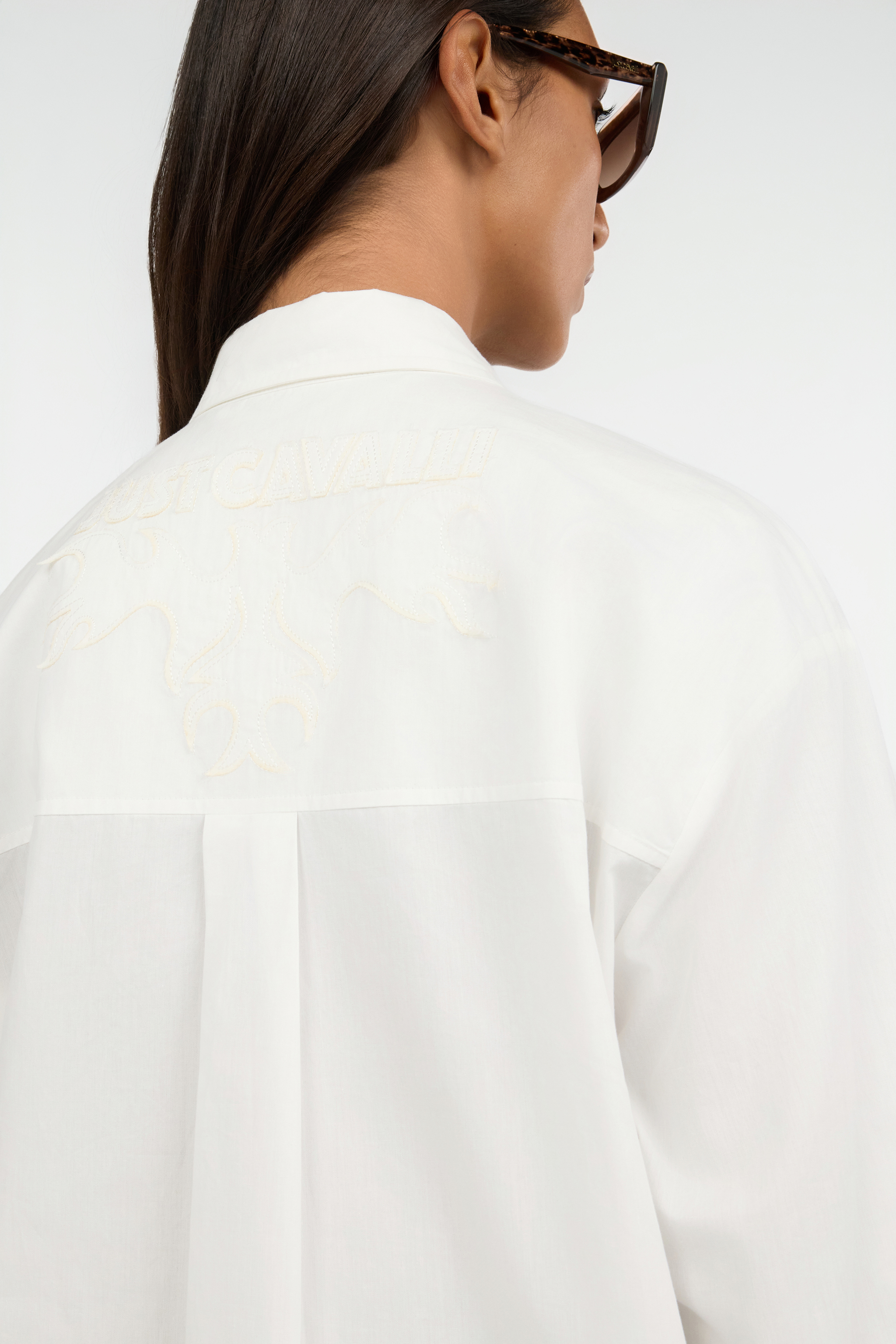 White Shirt With Gold Button