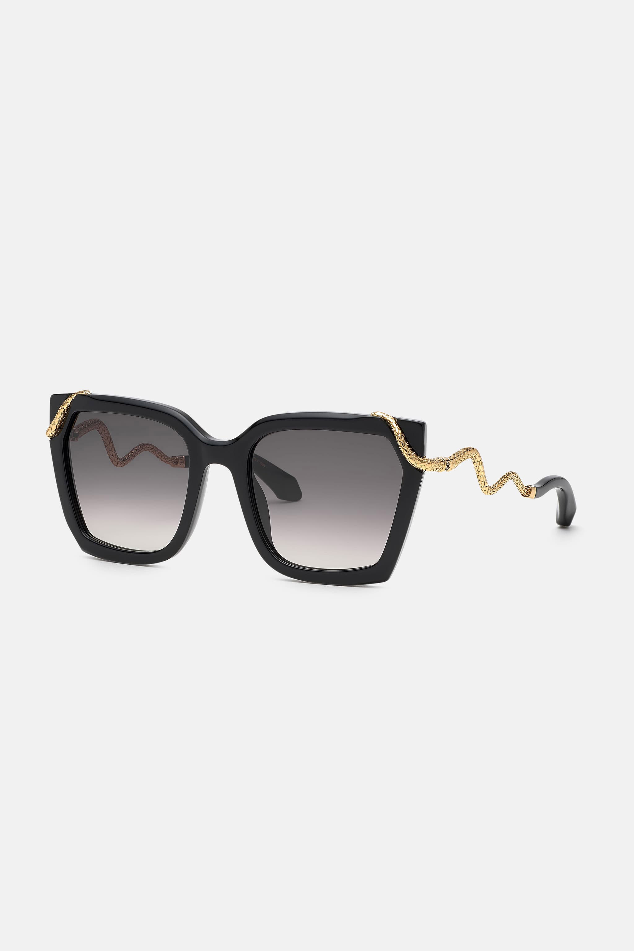 Roberto Cavalli Sunglasses Snake Collection In Black