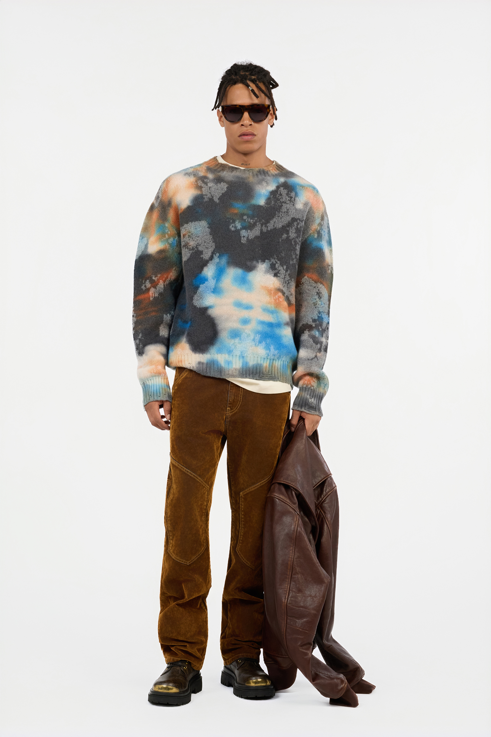 Rusty Stain Print Sweater