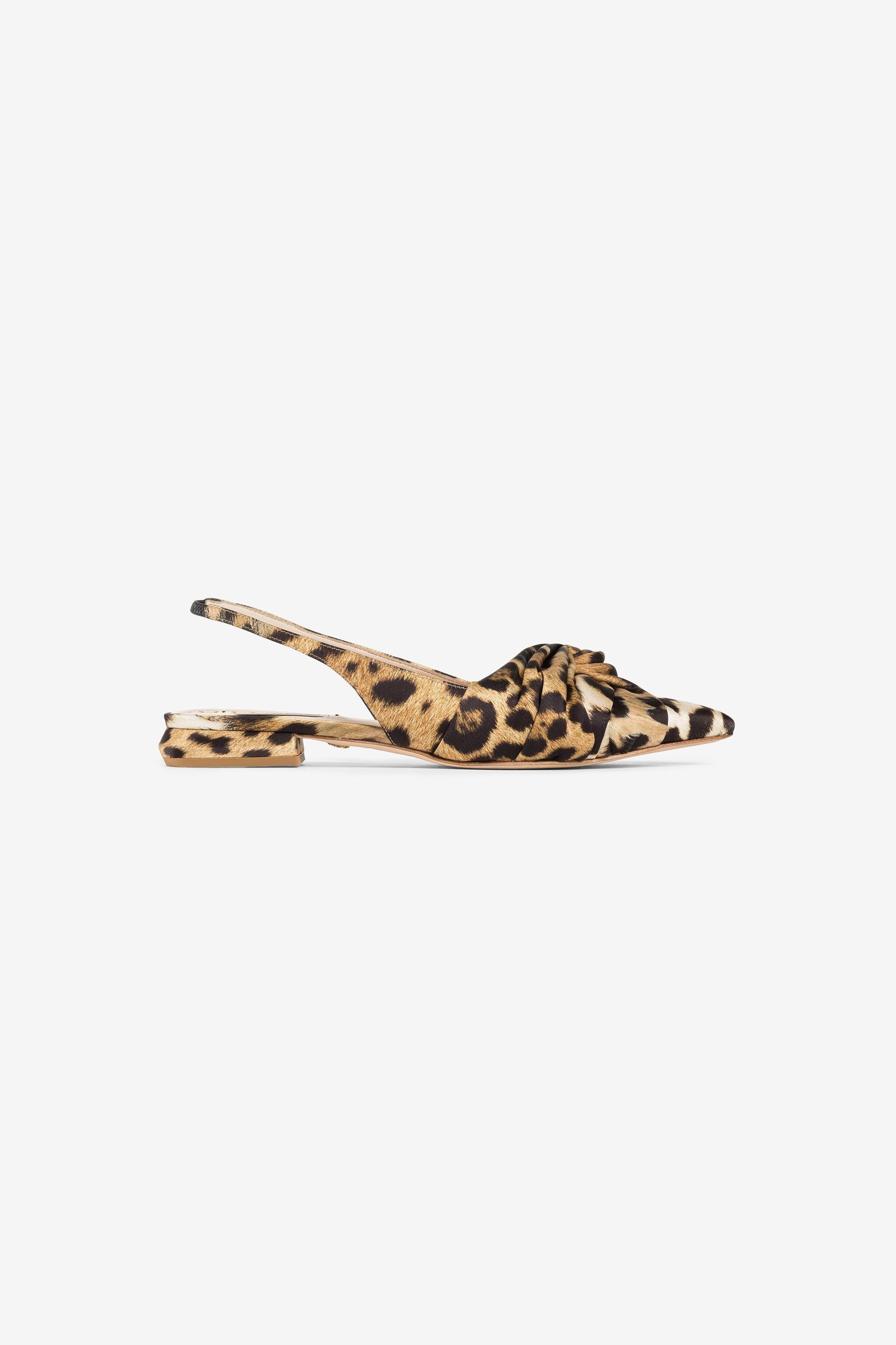 Roberto Cavalli Le Pettegole Slingback With Jaguar Print In Light Brown