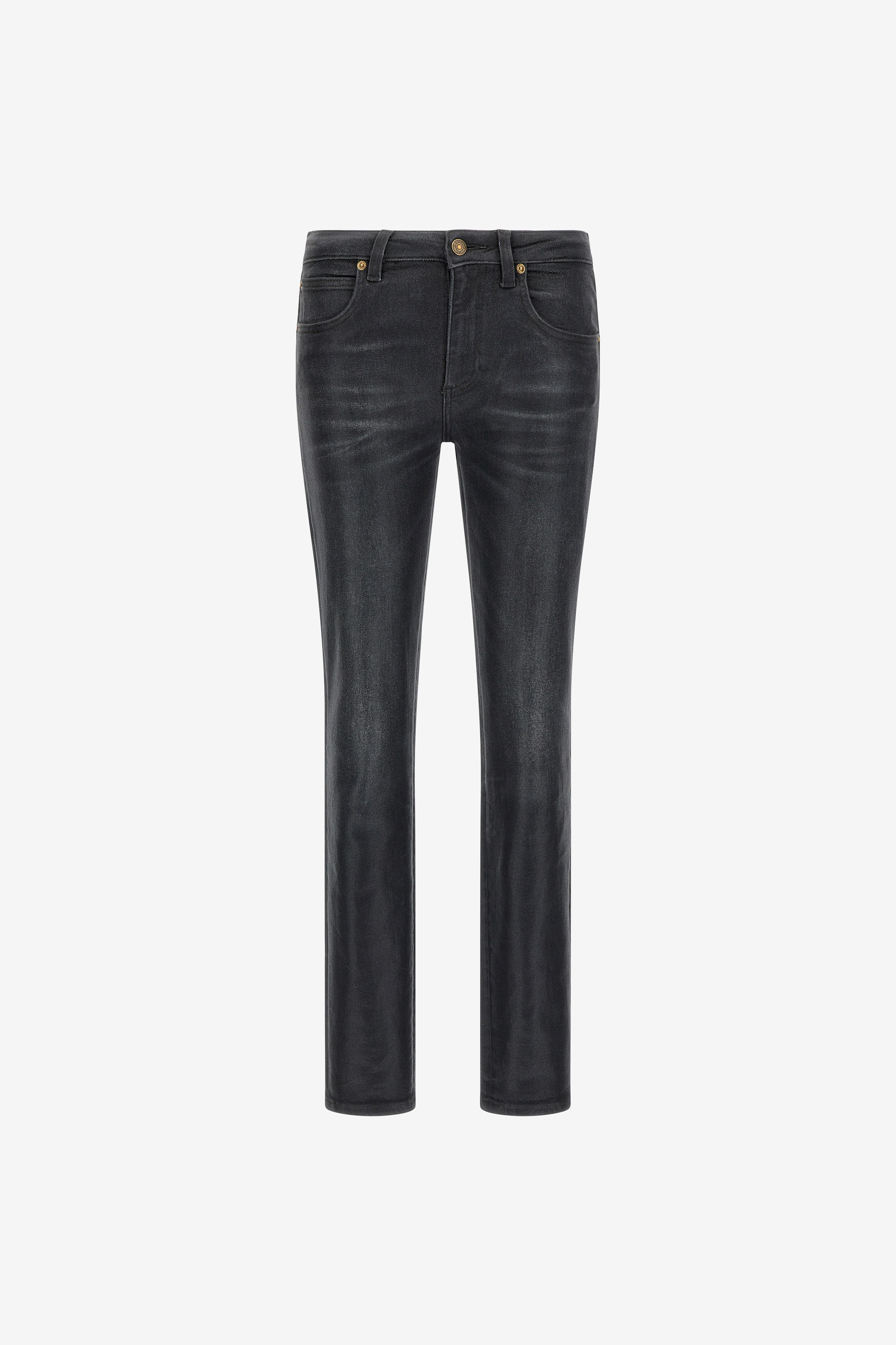Shop Roberto Cavalli Skinny Jeans In Black