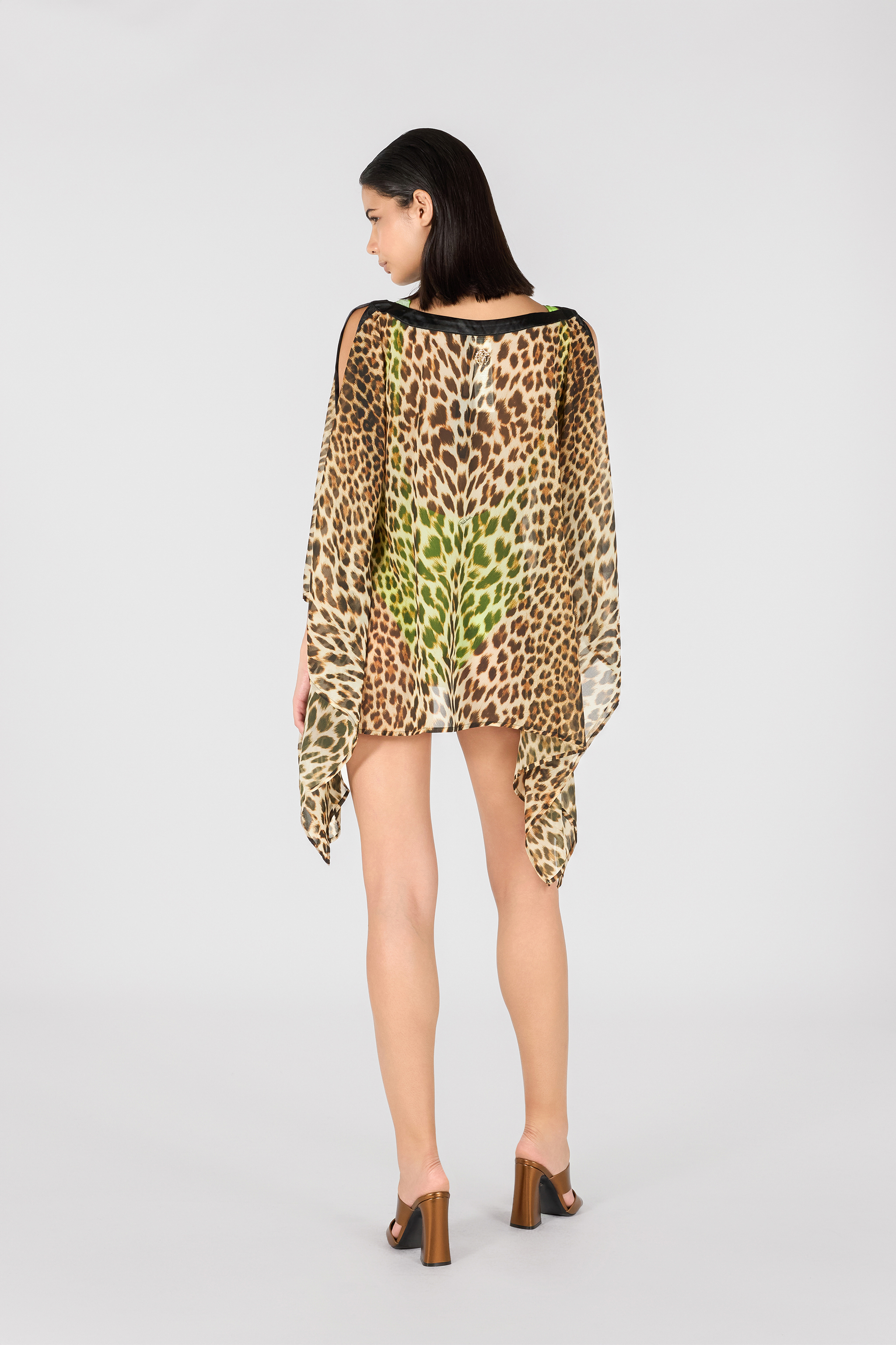 Roberto Cavalli Leopard Kaftan In Cheetah
