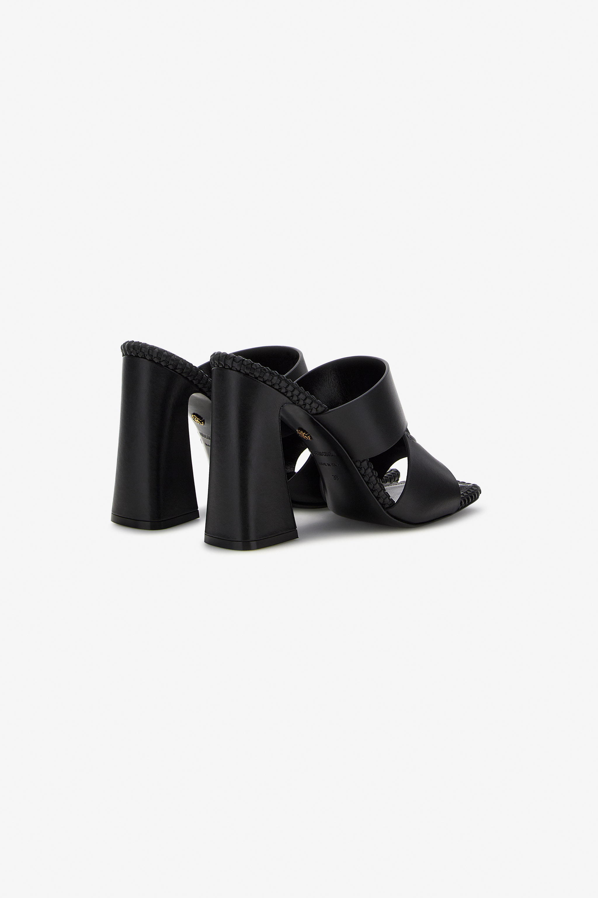ROBERTO CAVALLI SANDALS WITH MONOGRAM MIRROR SNAKE