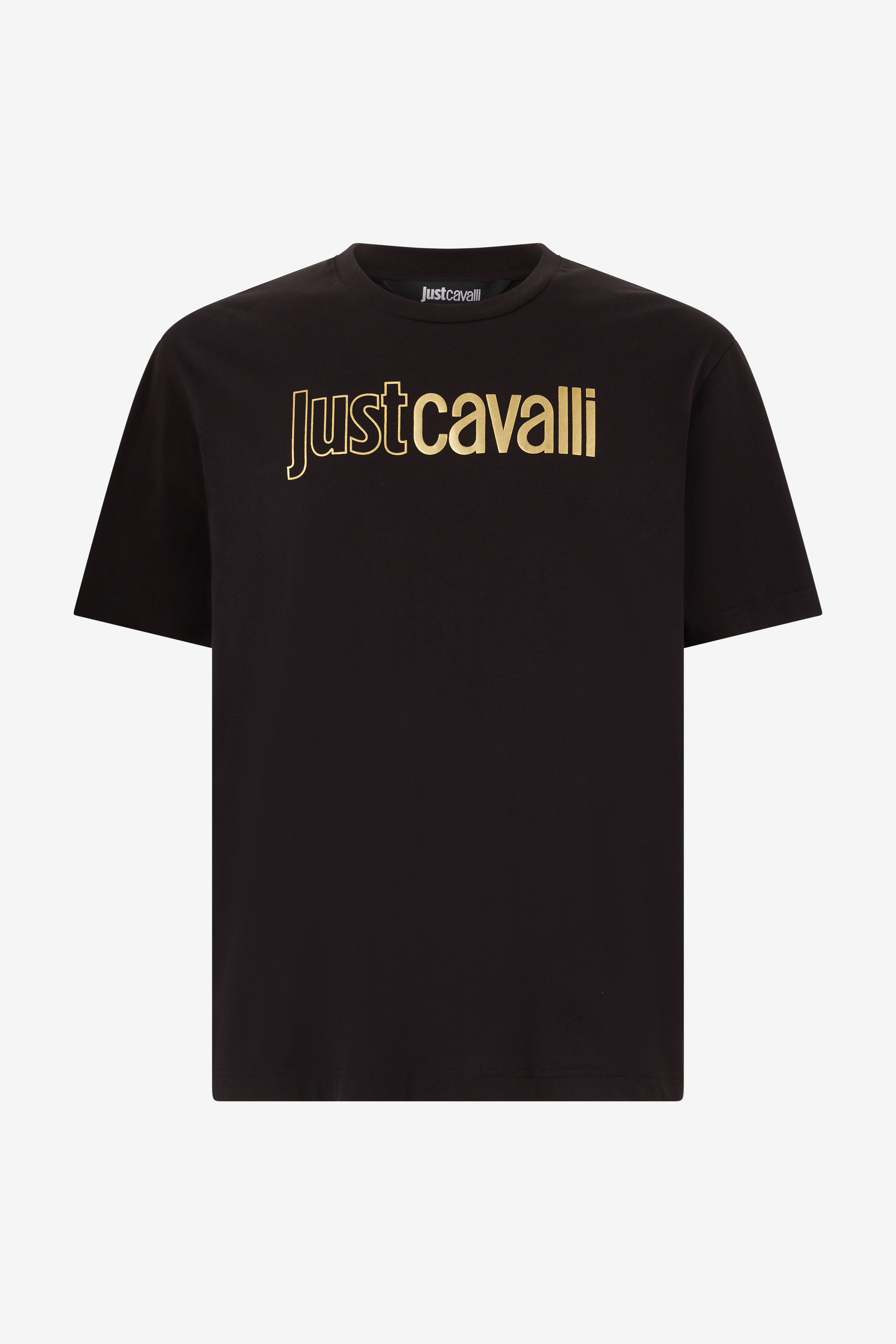 T-Shirt With Front Logo Print in Black for Men | Roberto