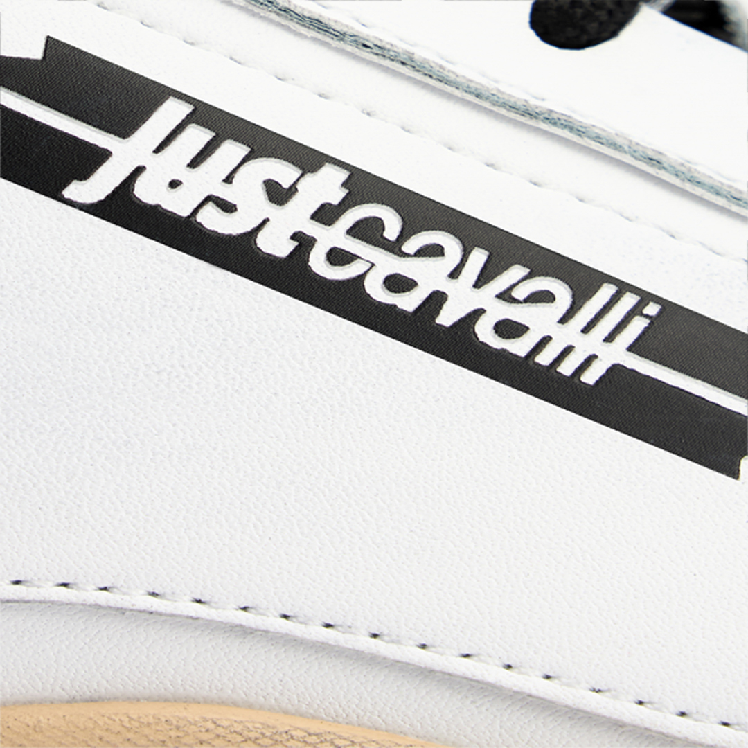Roberto Cavalli White Running Sneakers With Logo In White