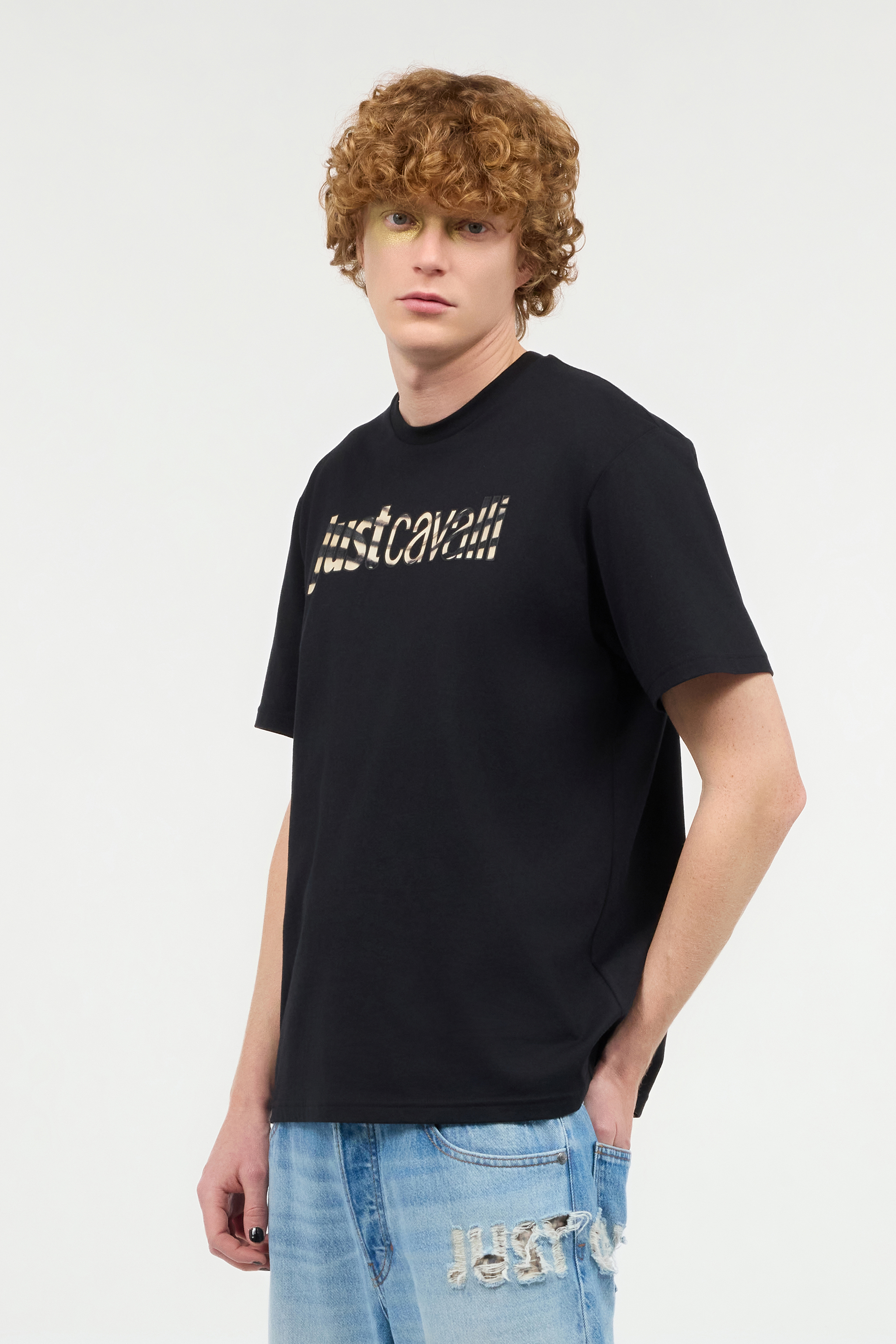 T-Shirt With Animal-Print Logo