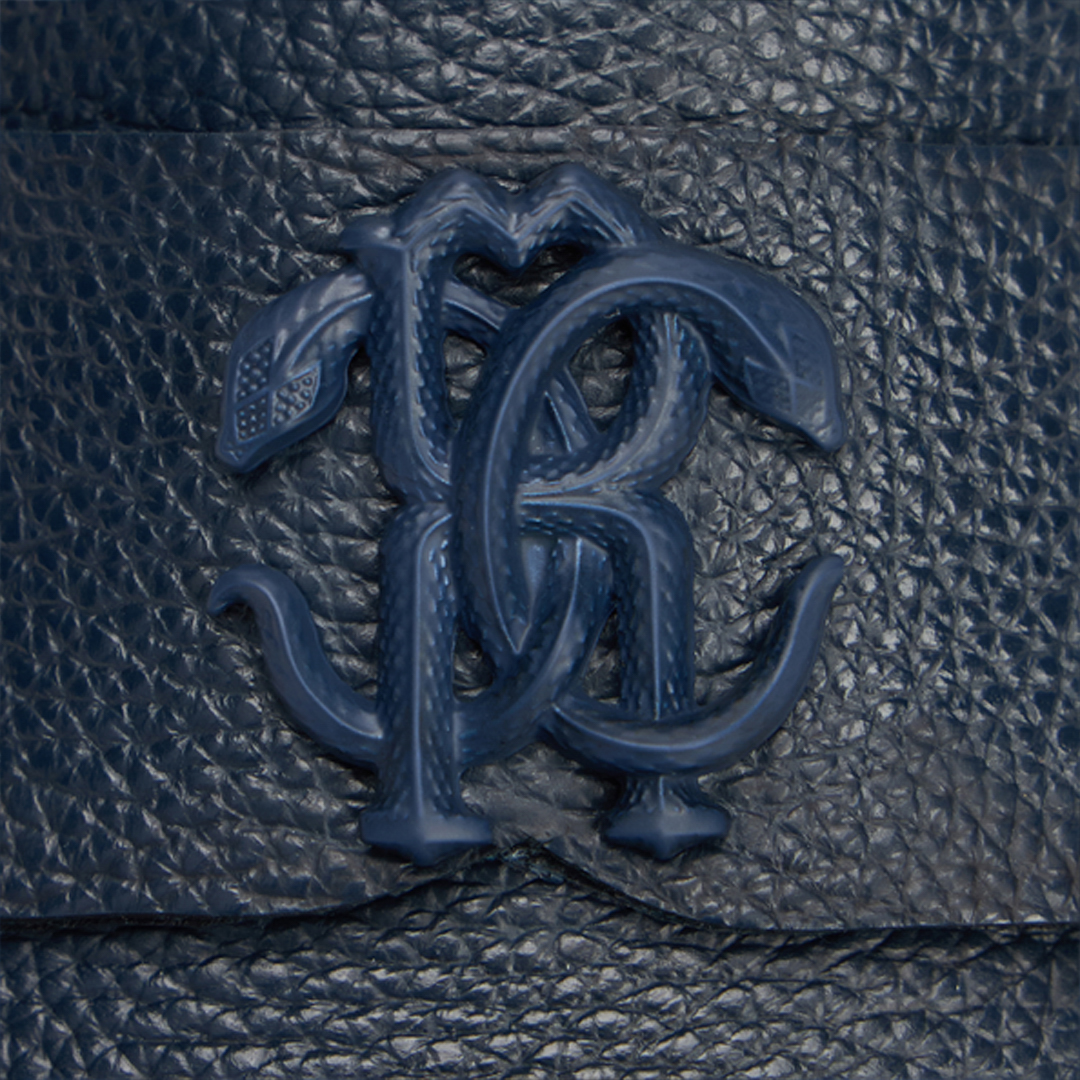 Roberto Cavalli Leather Loafers In Blue