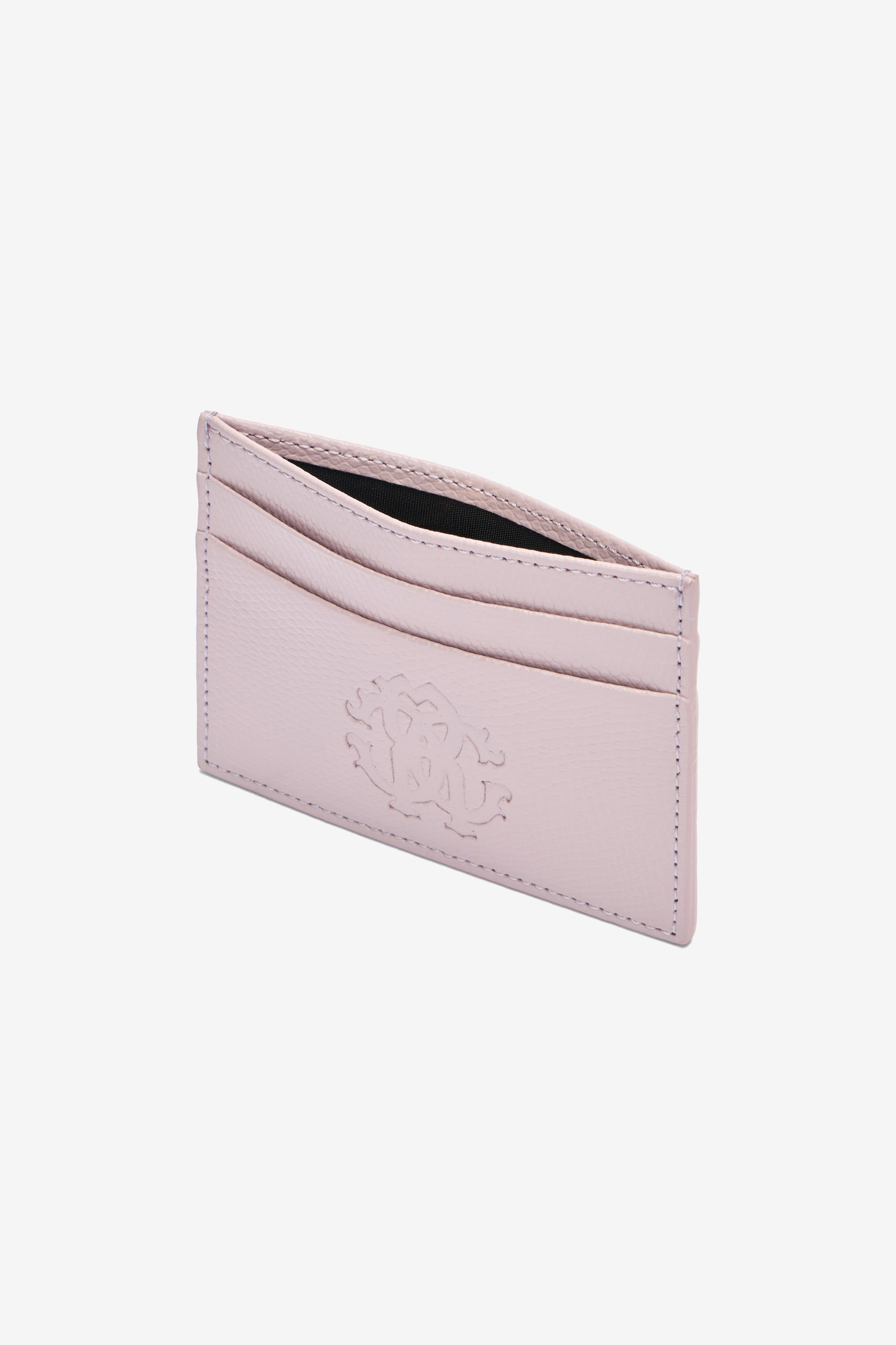 Shop Roberto Cavalli Woman Leather Card Case In Pink
