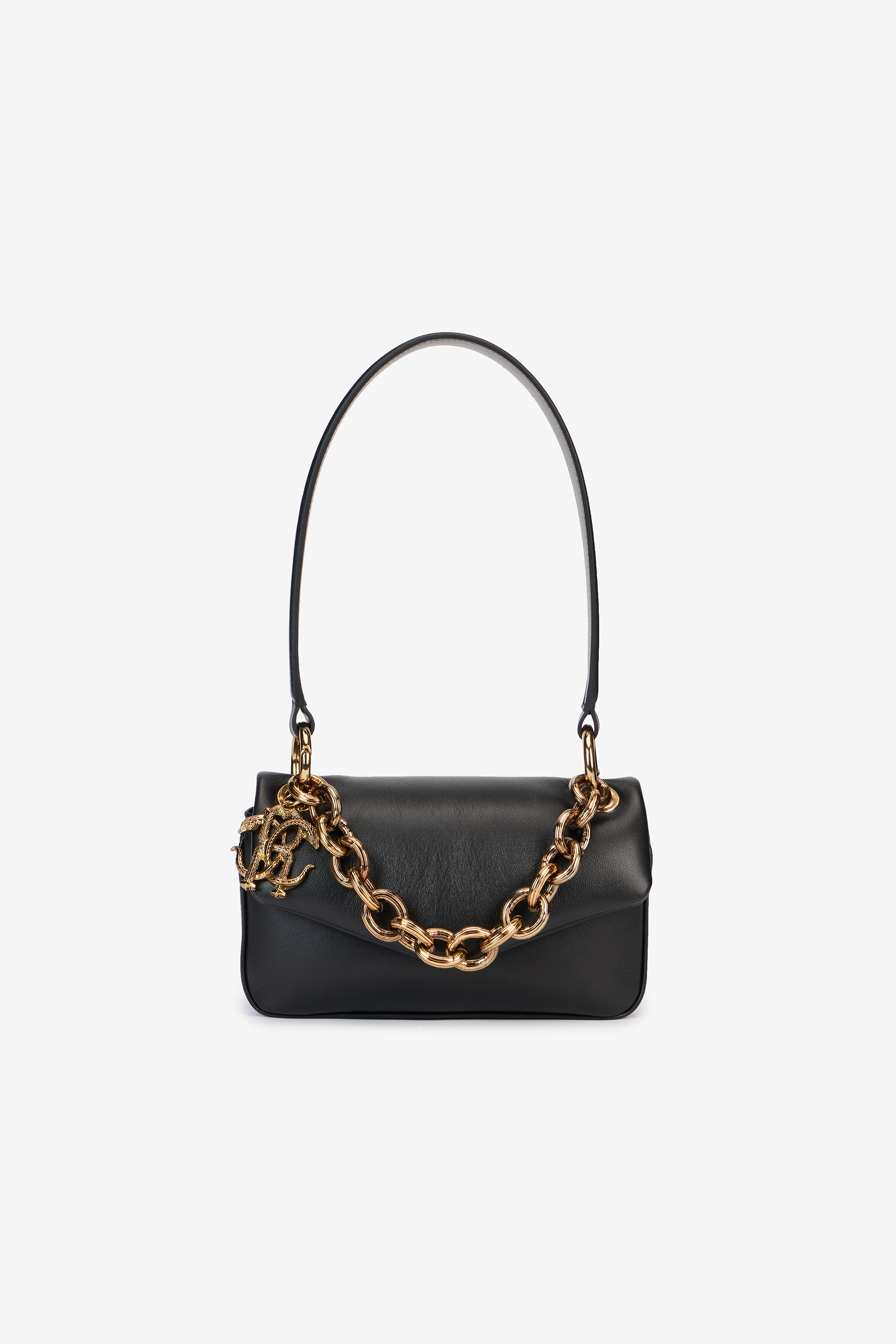 Roberto Cavalli Women's Black Shoulder Bag With Chain In - Nero