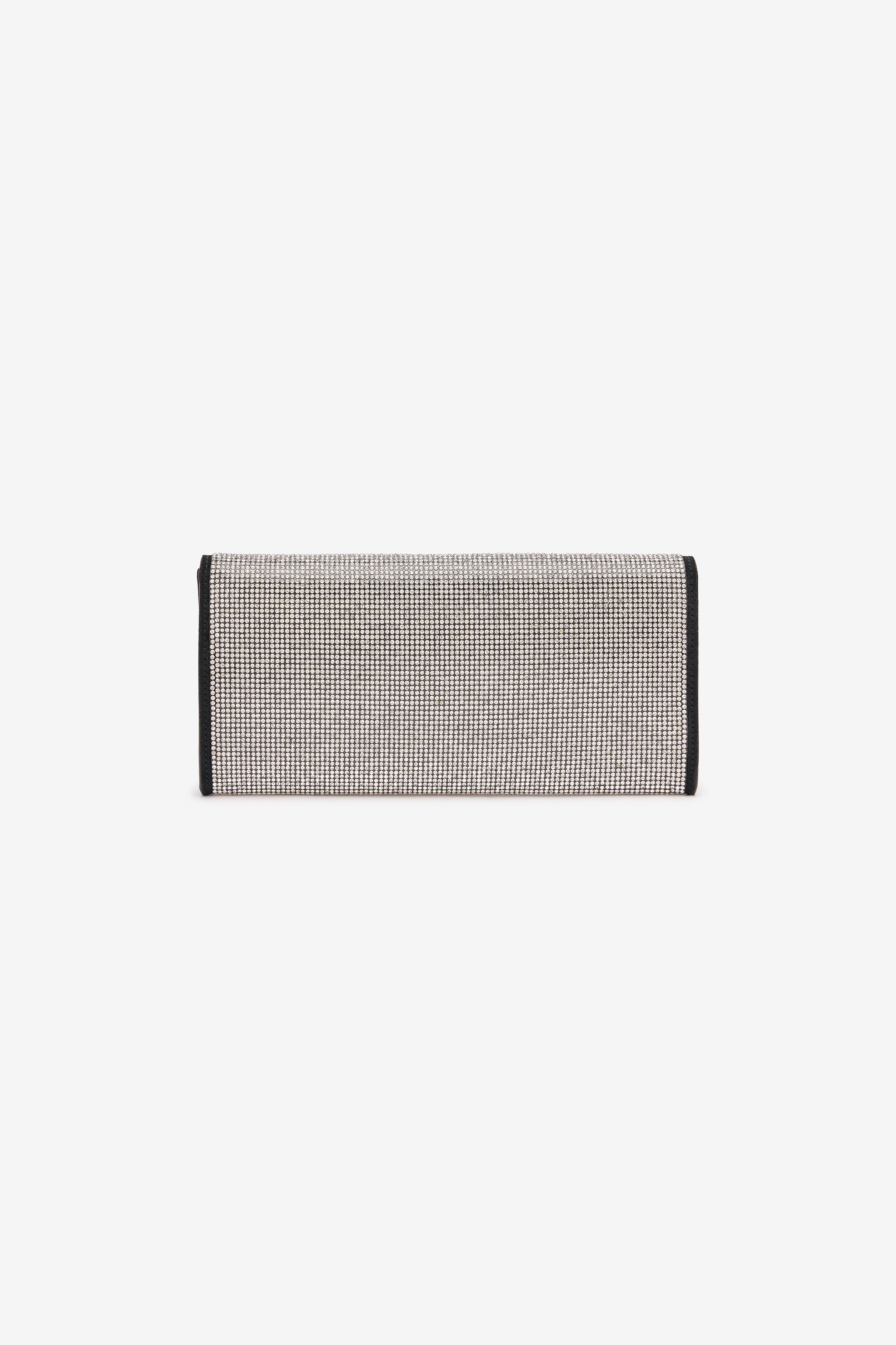 Roberto Cavalli Clutch With Crystals And Mirror Snake Monogram In Crystal