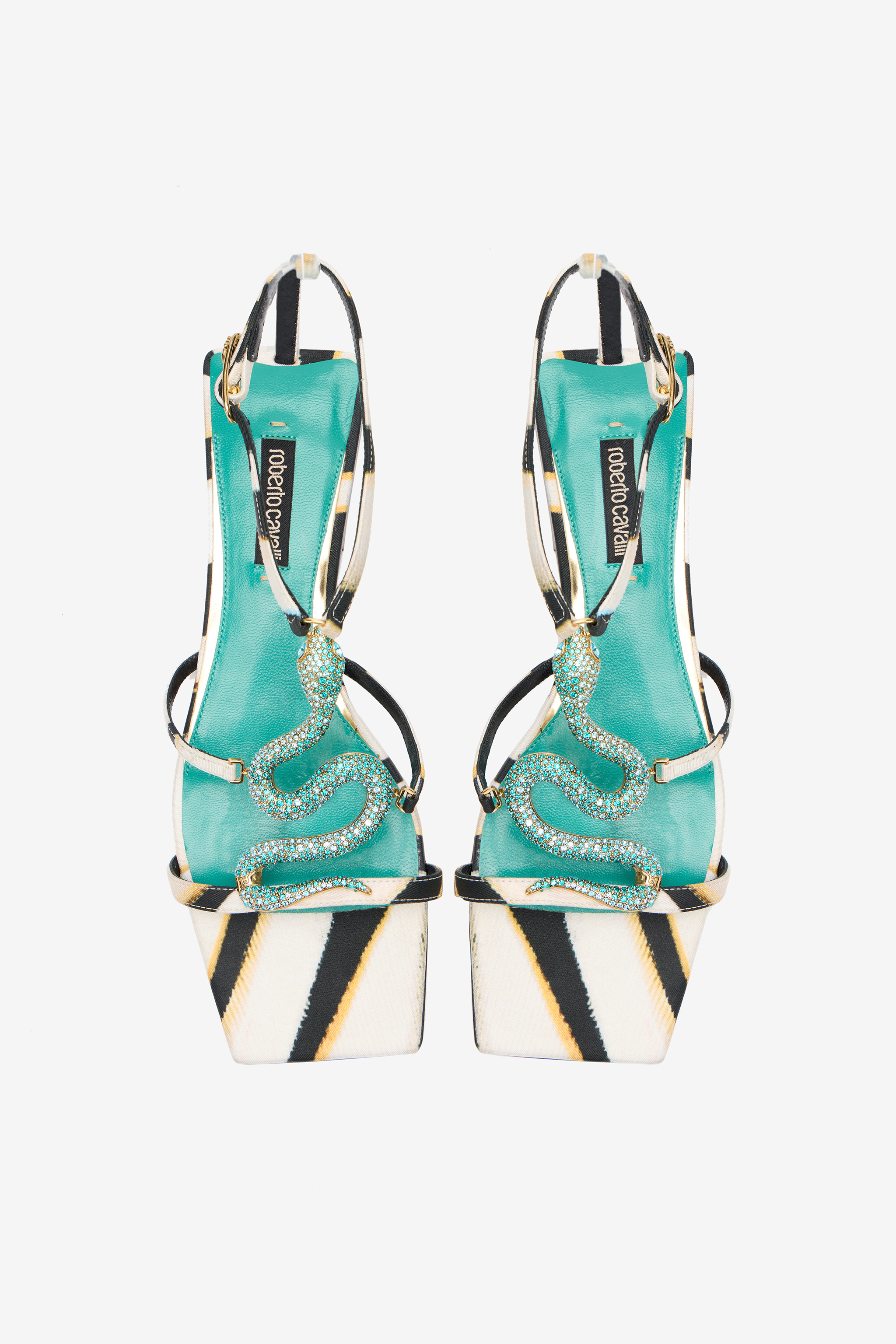 ROBERTO CAVALLI SANDALE MIT RAY OF SEA PRINT 