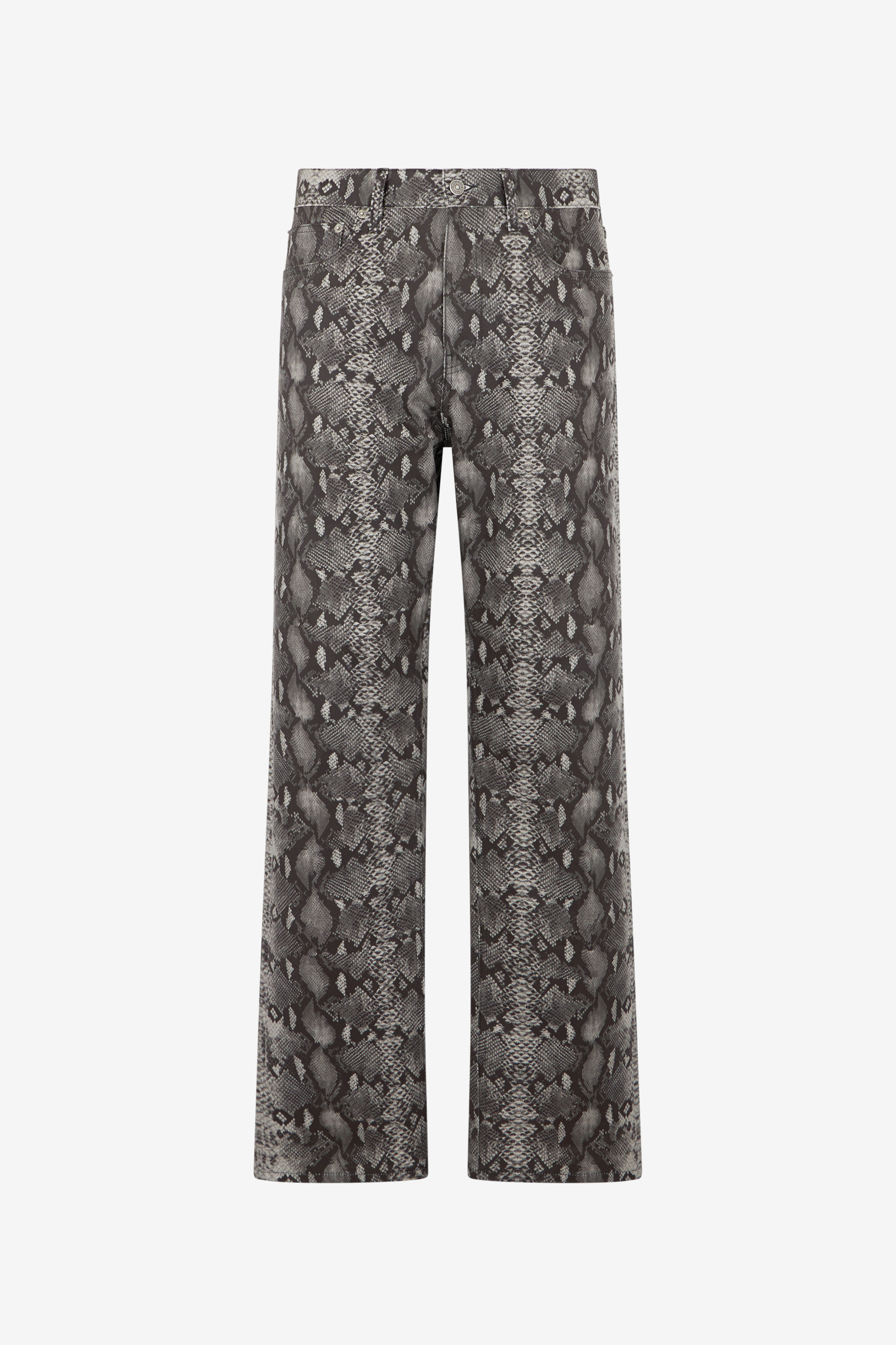 Roberto Cavalli Python Print Denim Jeans