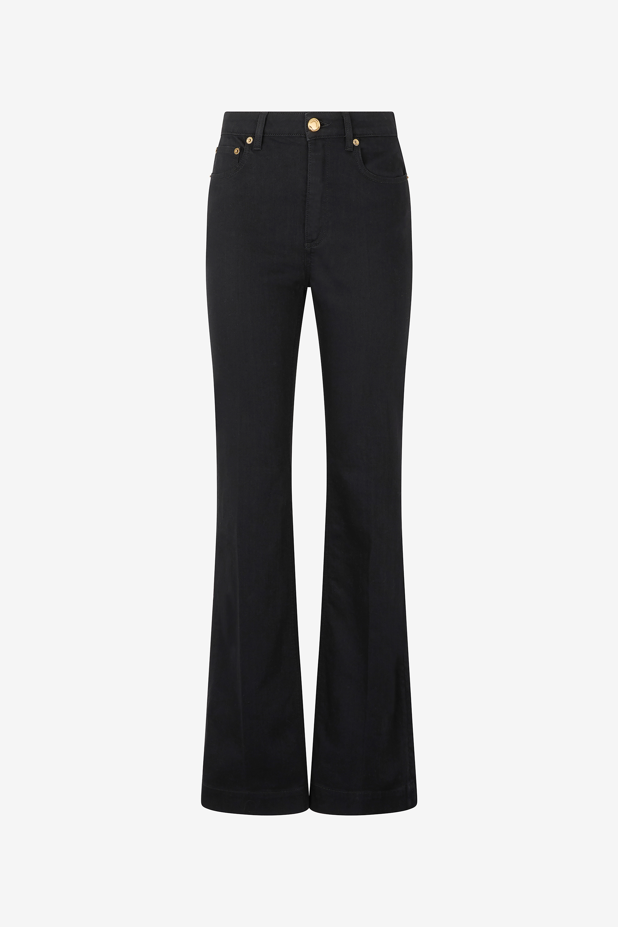 Roberto Cavalli Jeans With Mirror Snake Monogram In Black