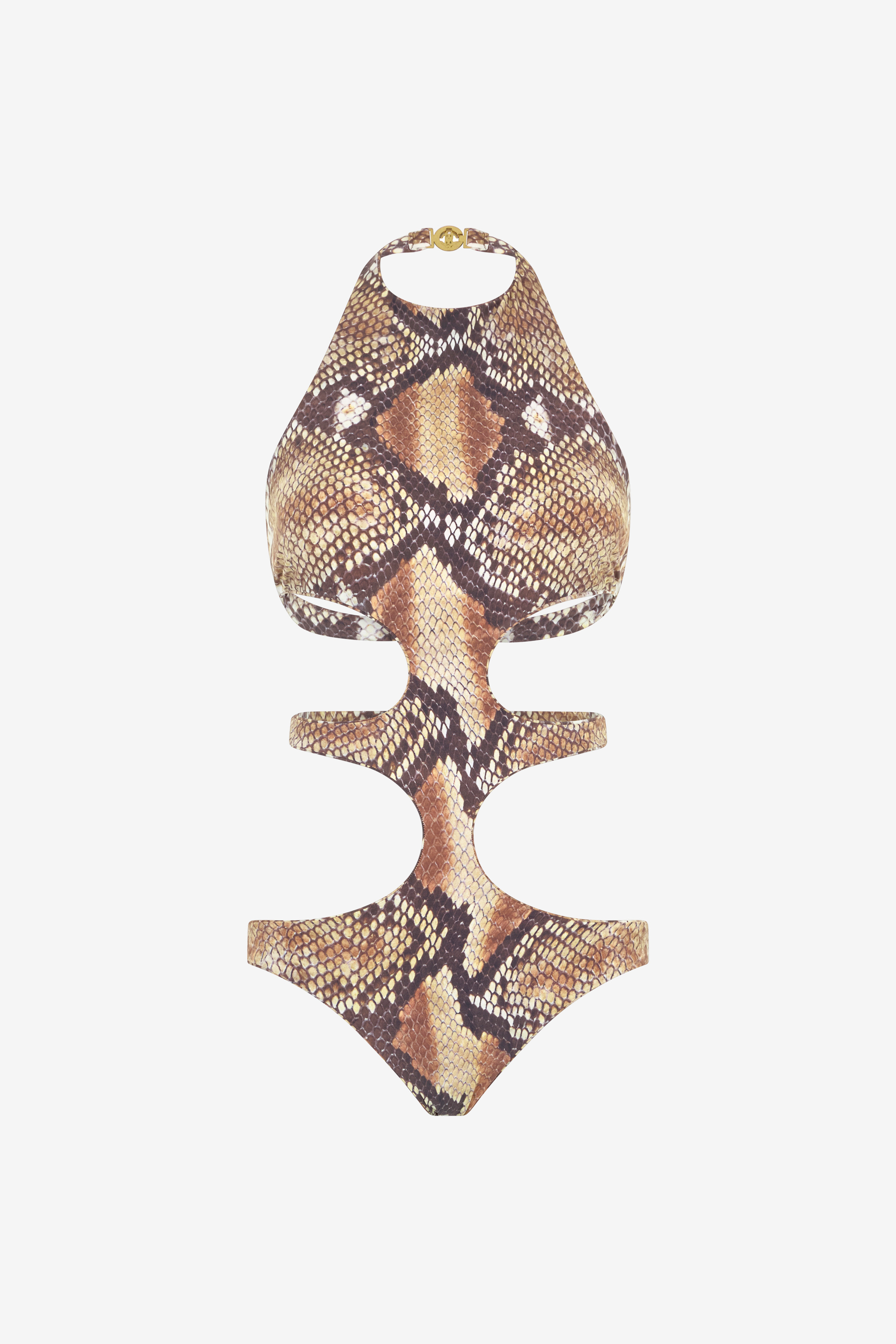 ROBERTO CAVALLI EINTEILIGER BADEANZUG MIT PYTHON-PRINT