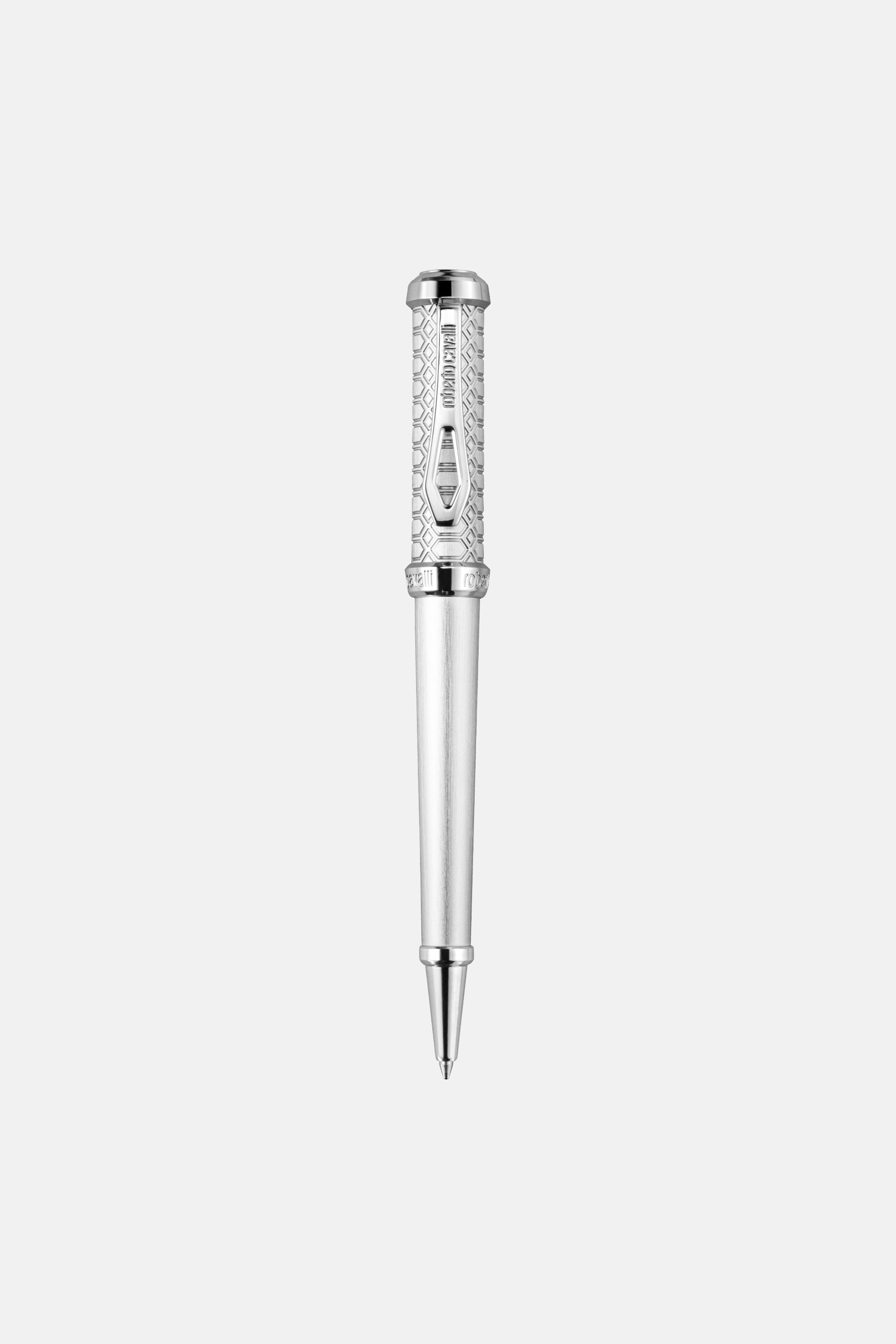 Roberto Cavalli Silver Ballpoint Snake Pen, Full Tone