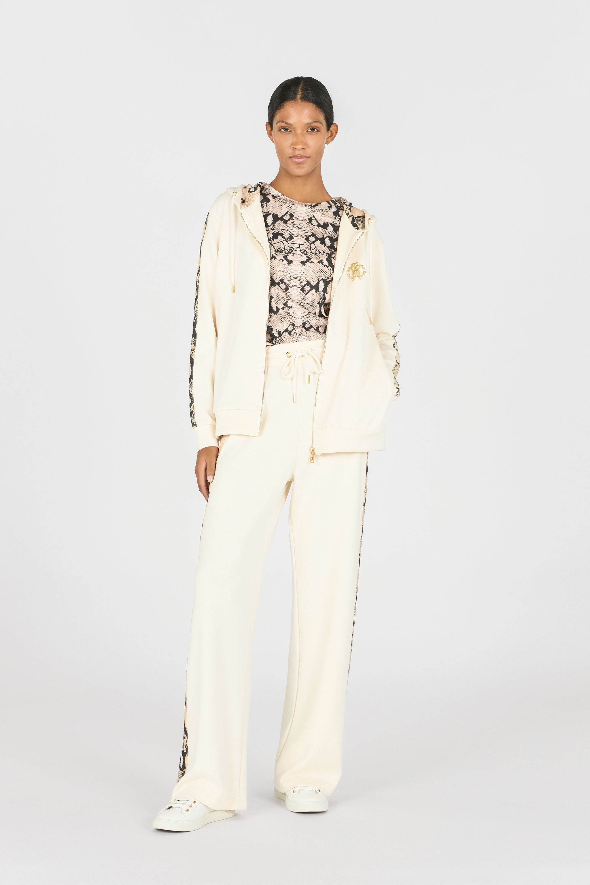 ROBERTO CAVALLI SWEATSHIRT MIT REISSVERSCHLUSS UND KAPUZE