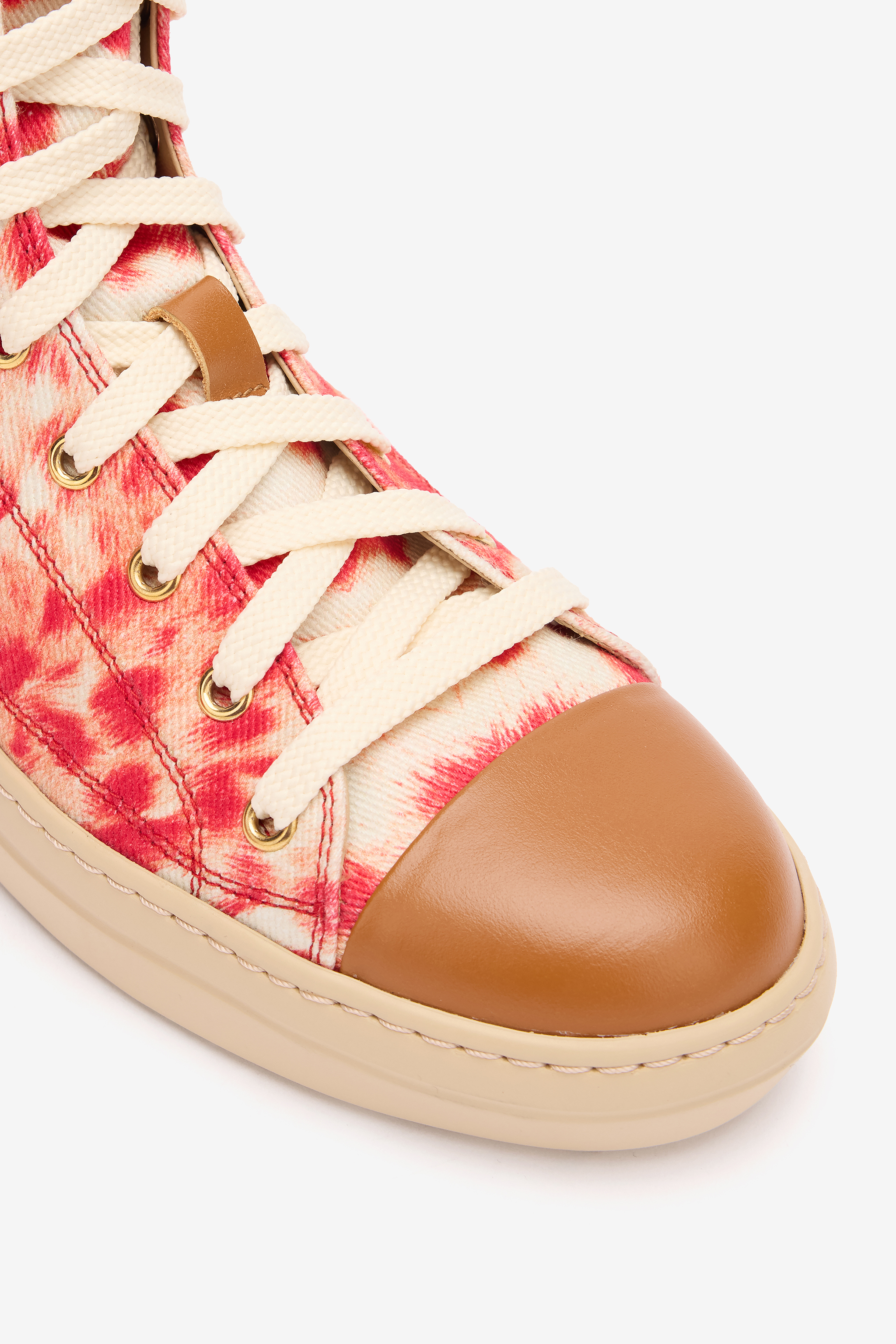 Roberto Cavalli High-top Sneakers With Zebra Print In Red