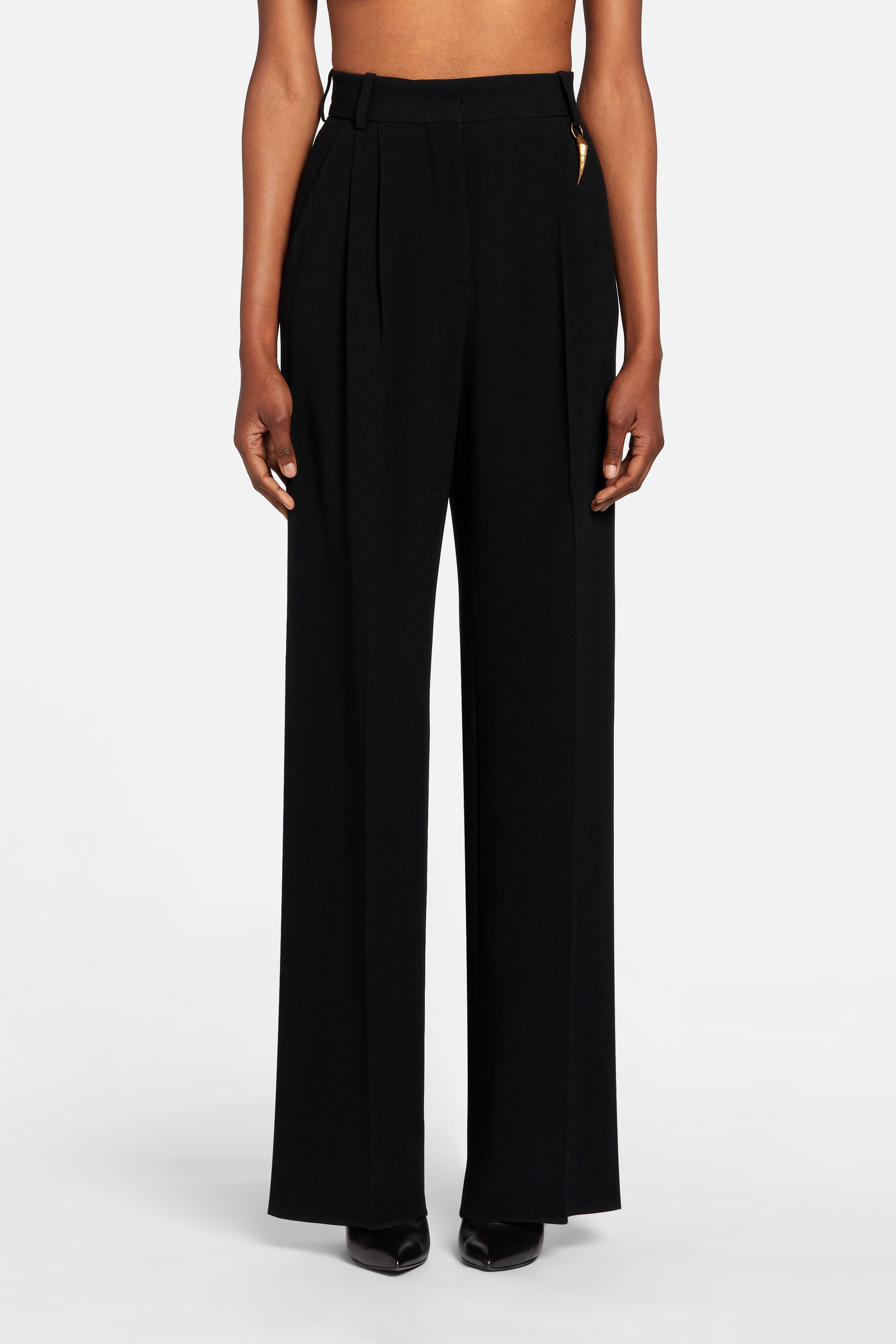 Straight-leg tailored trousers