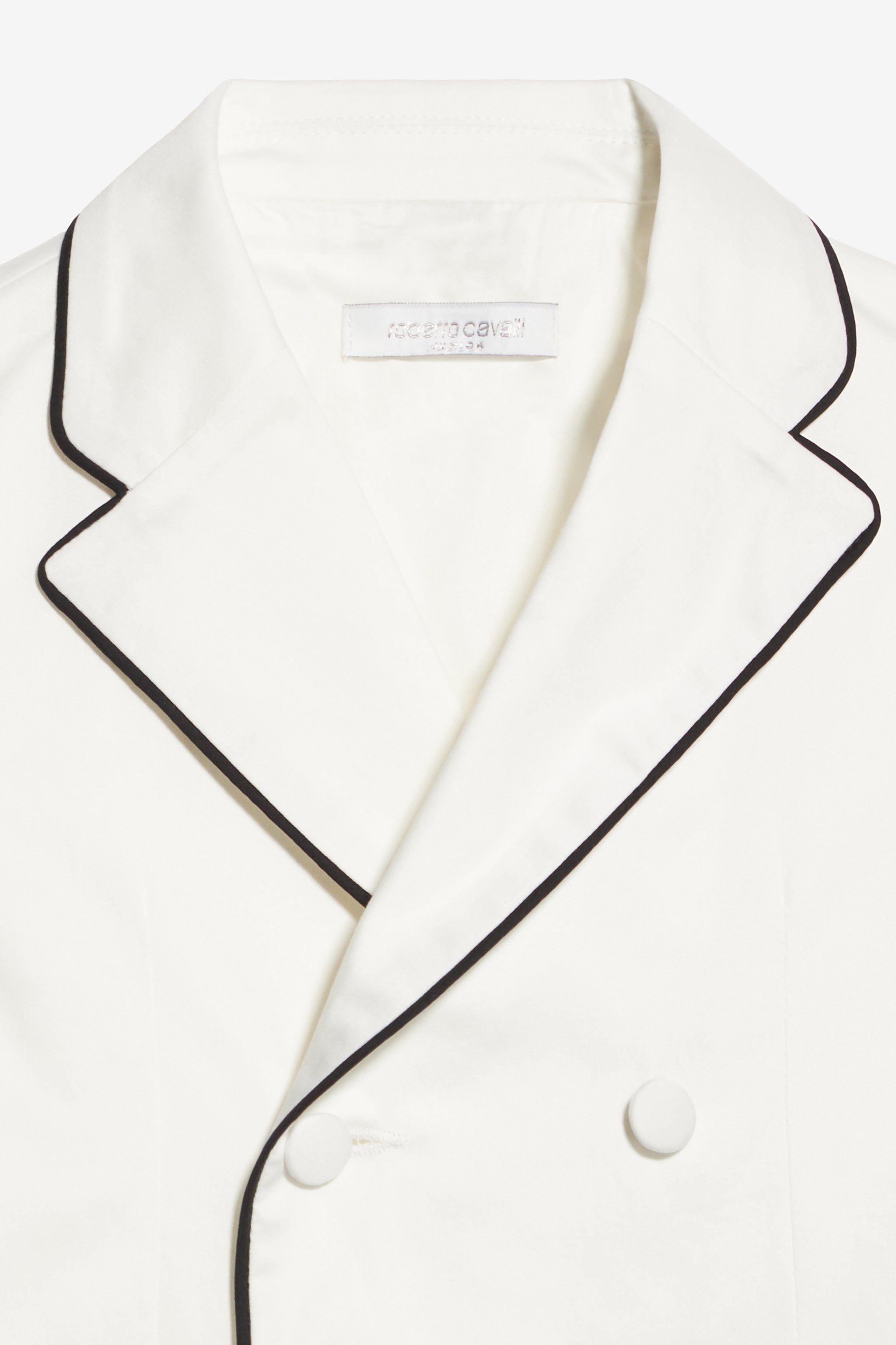 Roberto Cavalli Double-breasted Jacket With Rc Monogram In White