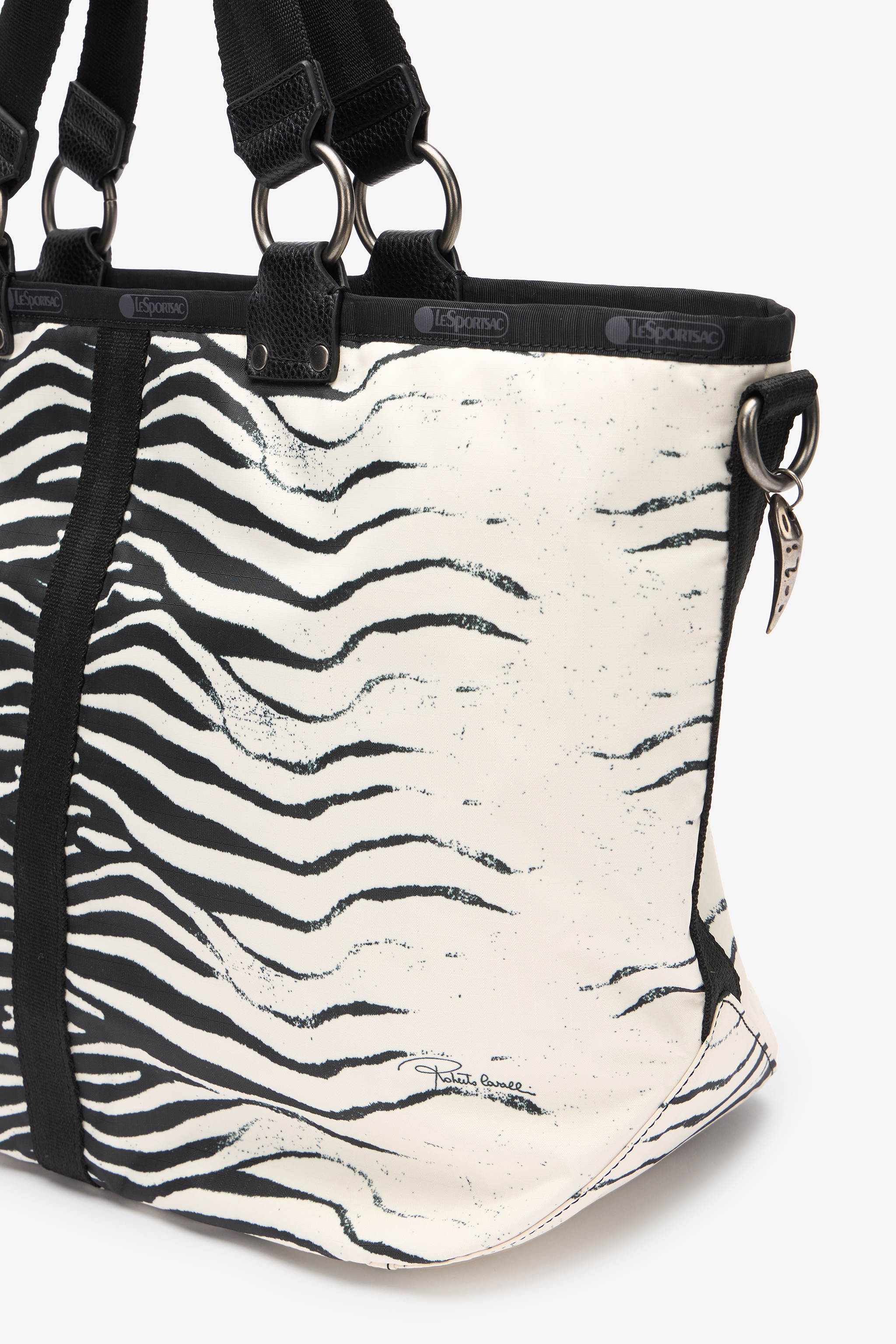Roberto Cavalli Milano Bag In Black/white