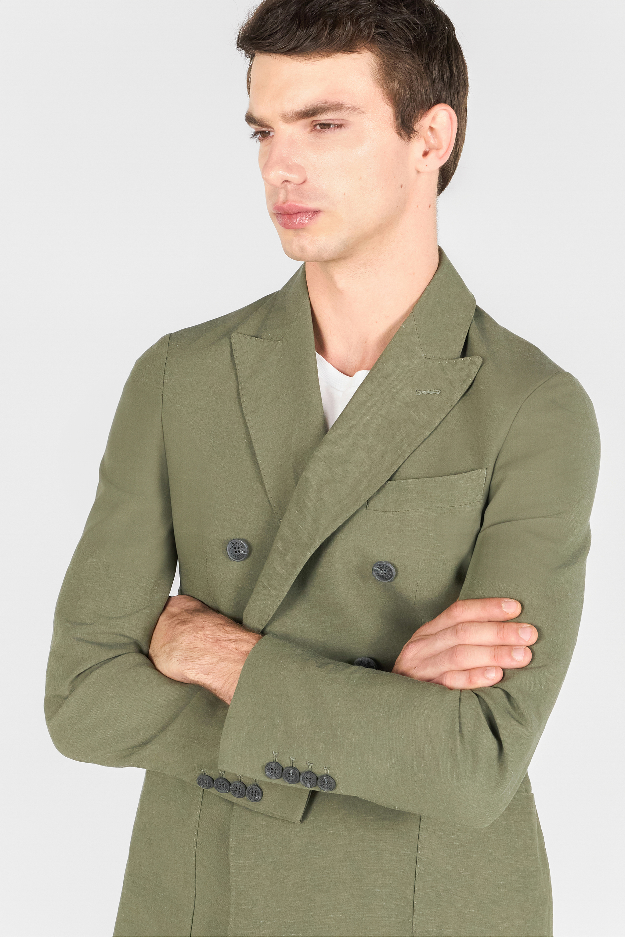 Green Double Breasted Suit