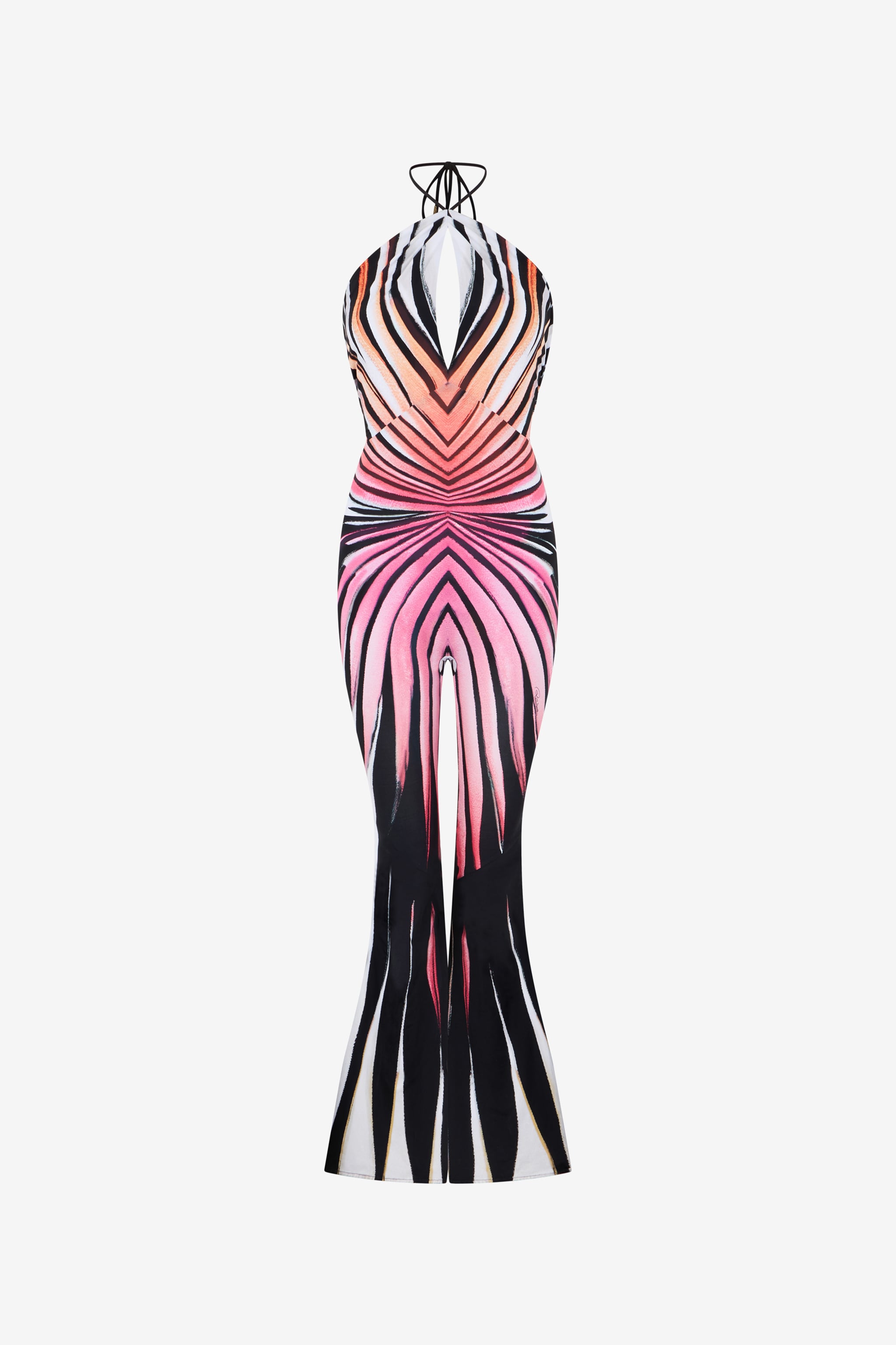 Ray Of Paradise Print Jumpsuits in CORAL for Women | Roberto Cavalli®