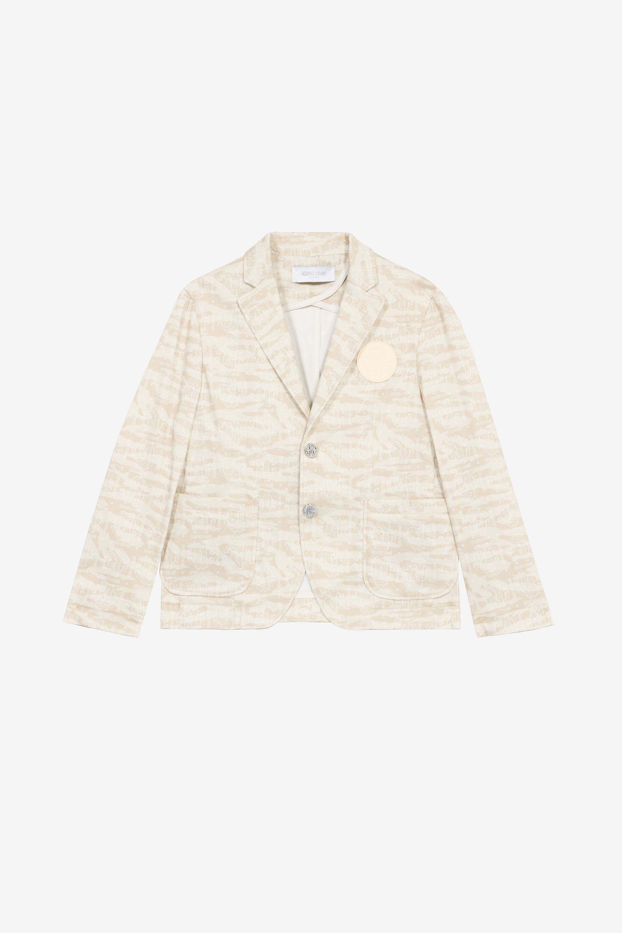 Roberto Cavalli Boys Ivory Tiger Skin-Print Jacket - S (4-16Y)