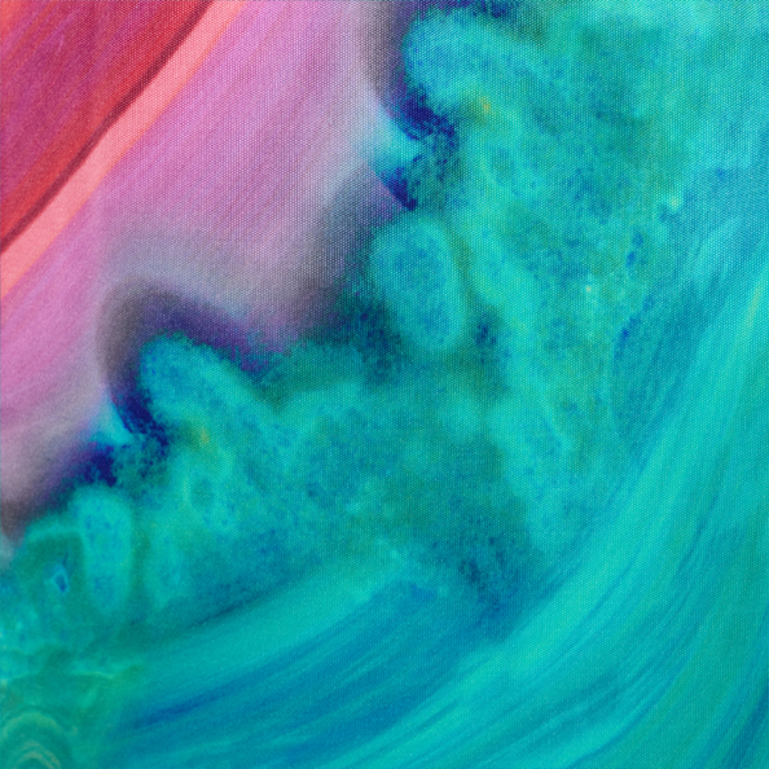 Long dress chemisier with multicolor marbled print