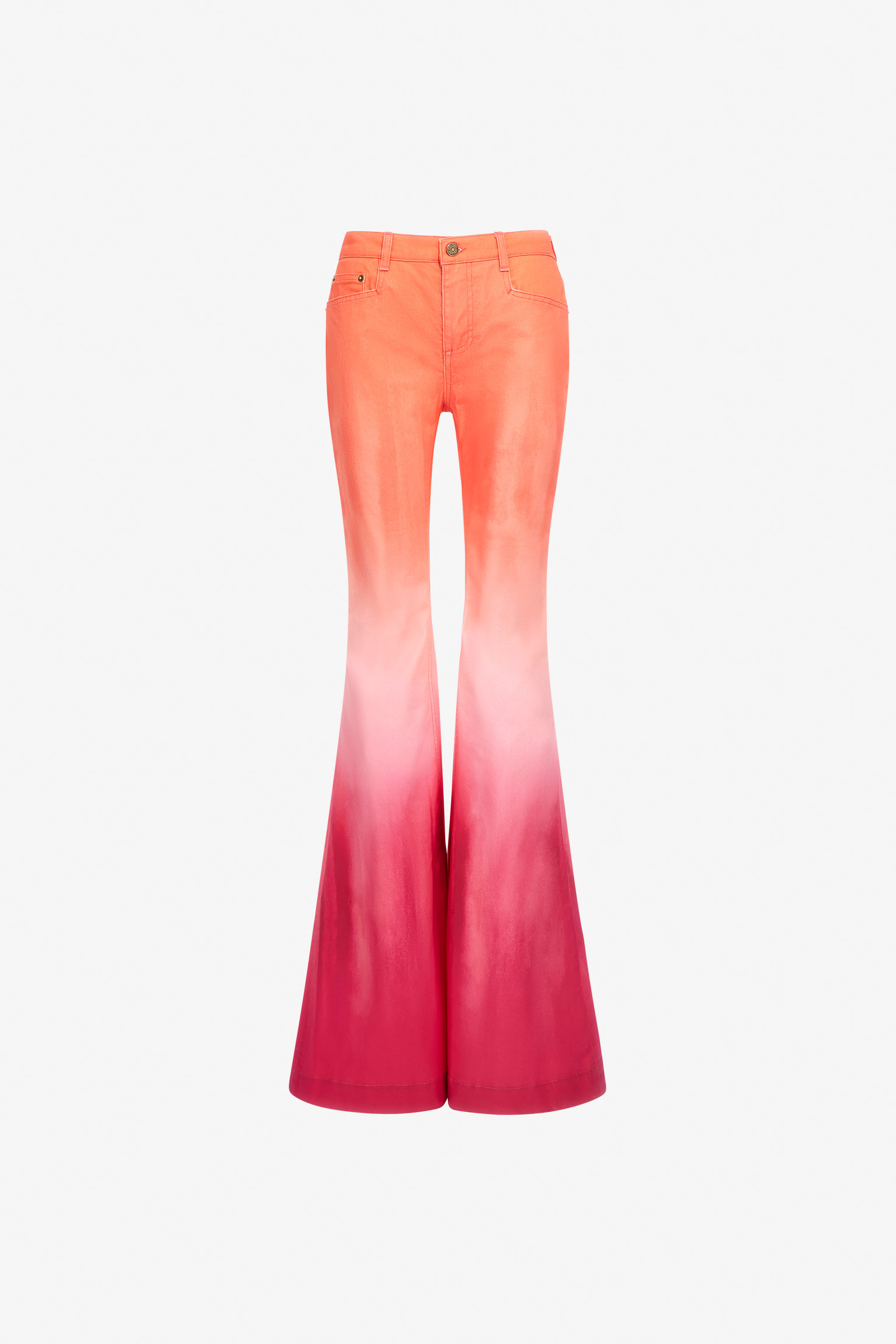 Roberto Cavalli Mid-rise Ombre Flare Jeans In Fuchsia