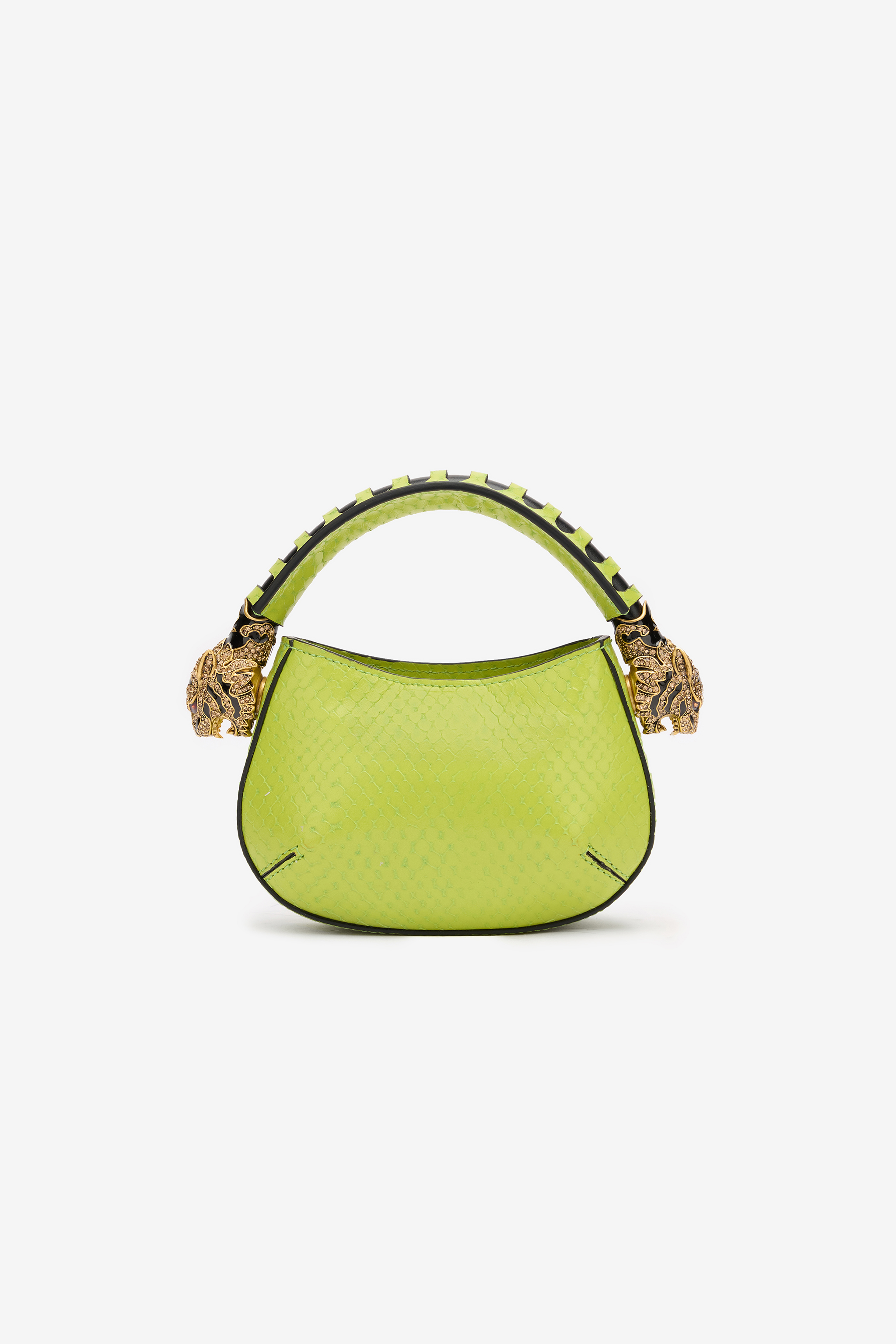 Roberto Cavalli Women's Light/Green Mini Roar Bag With Snake Print