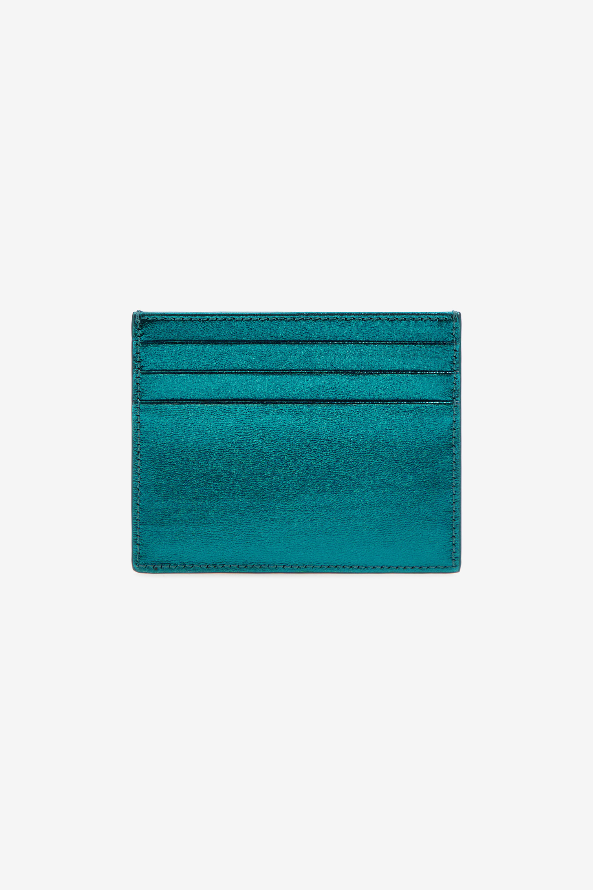 Roberto Cavalli Monogram-plaque Leather Cardholder In Light Blue