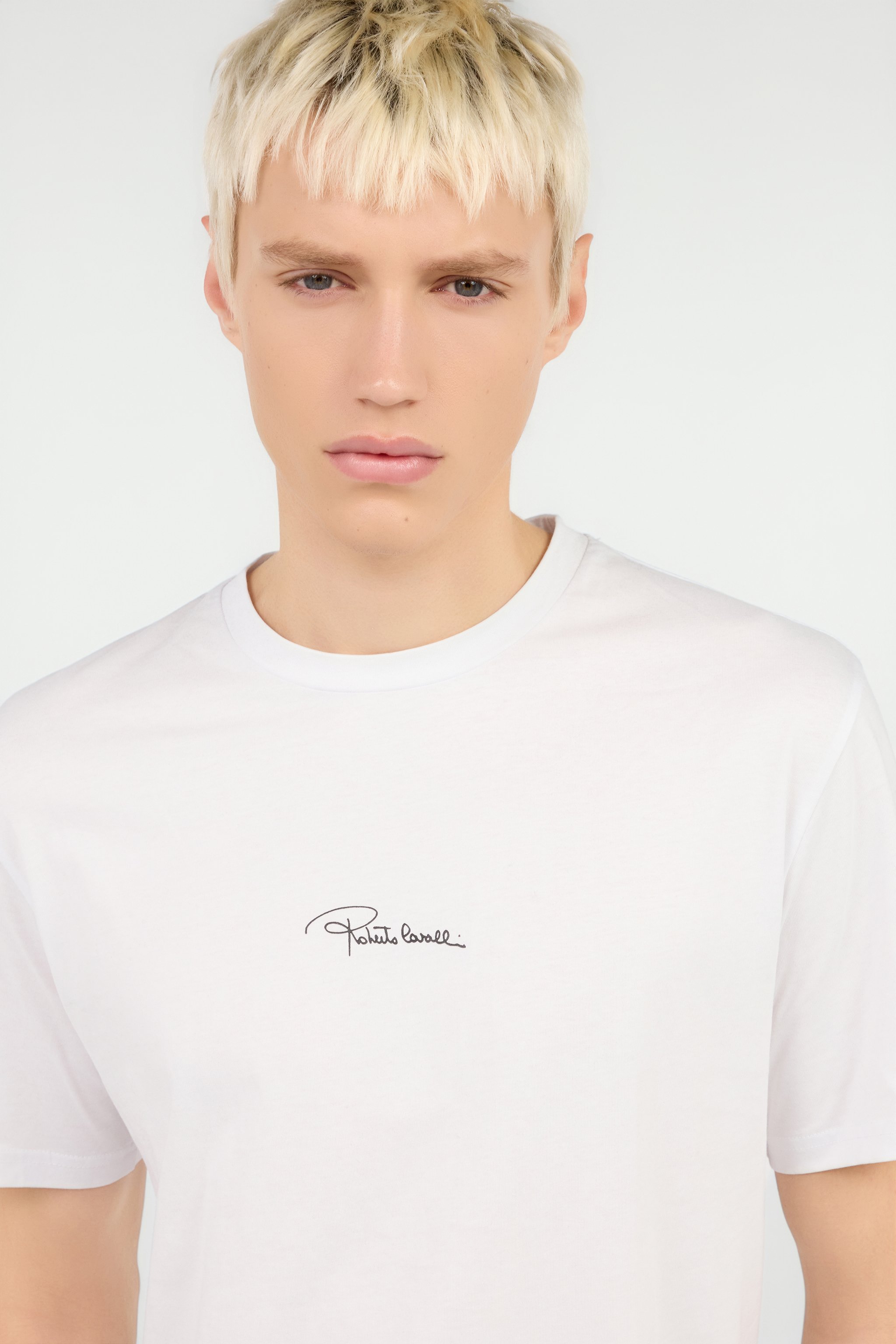 White T-Shirt With Snake Print