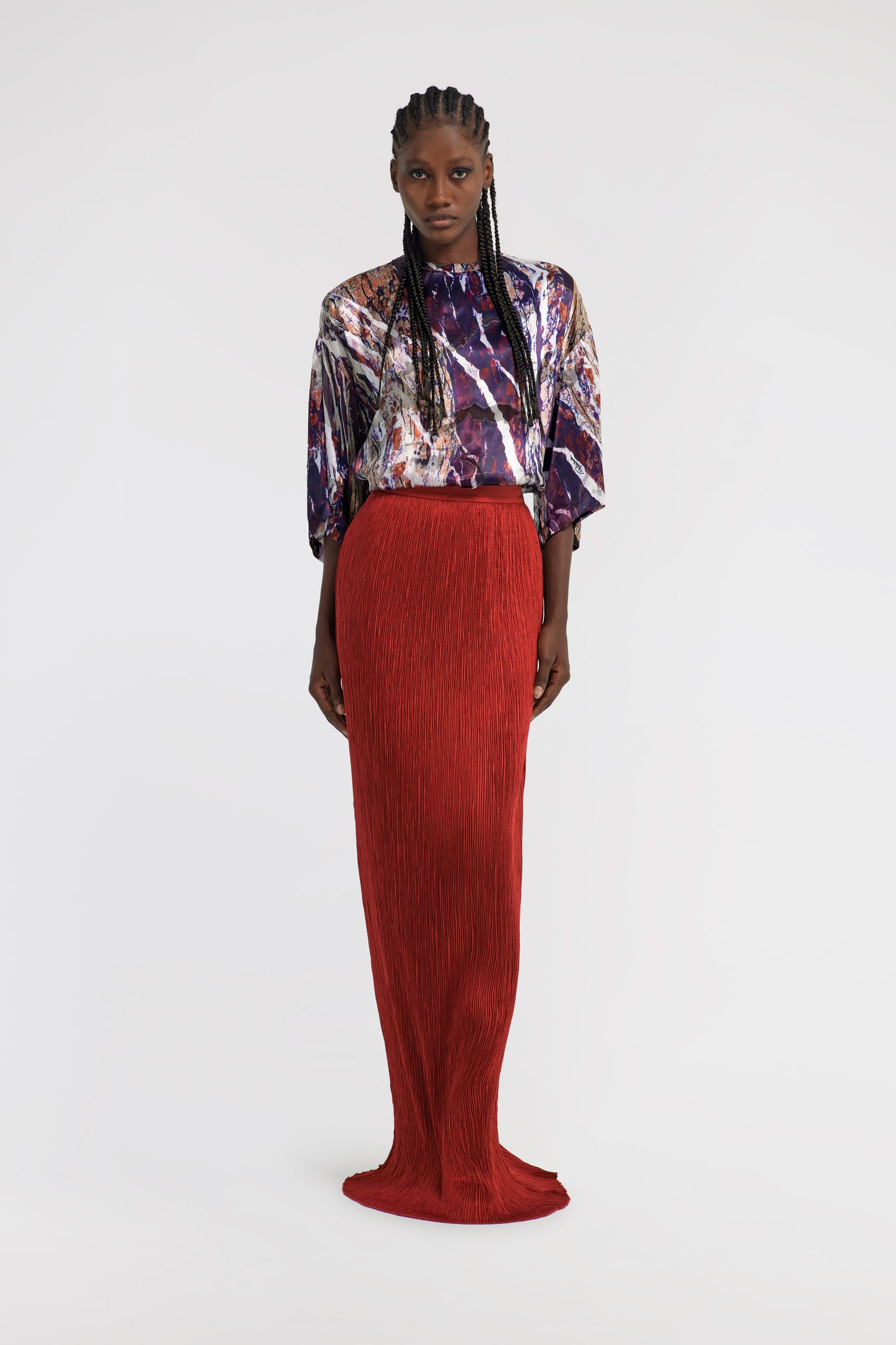 Roberto Cavalli Long Tight Skirt In Red