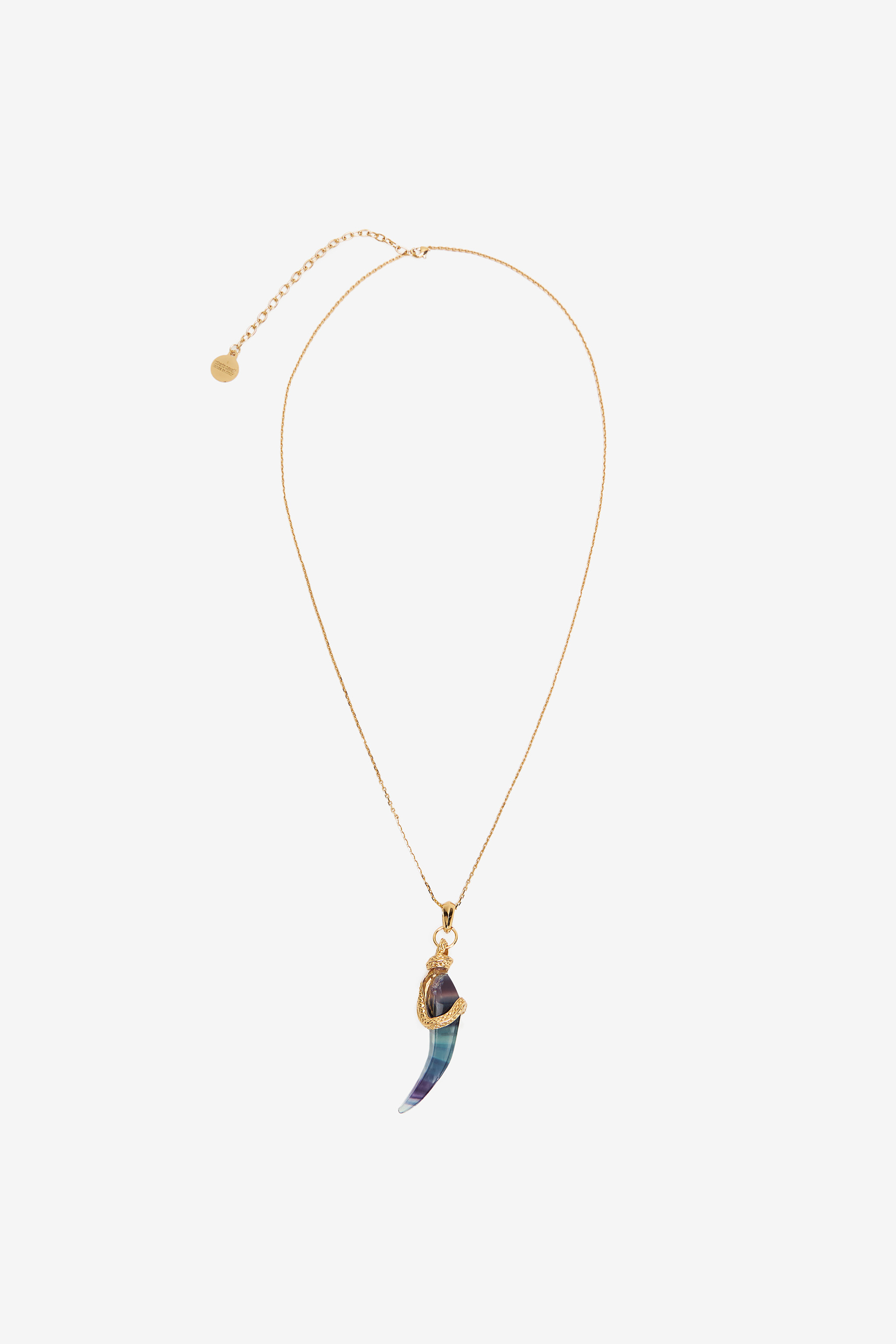 Roberto Cavalli Necklace With Fang Pendant In Gold