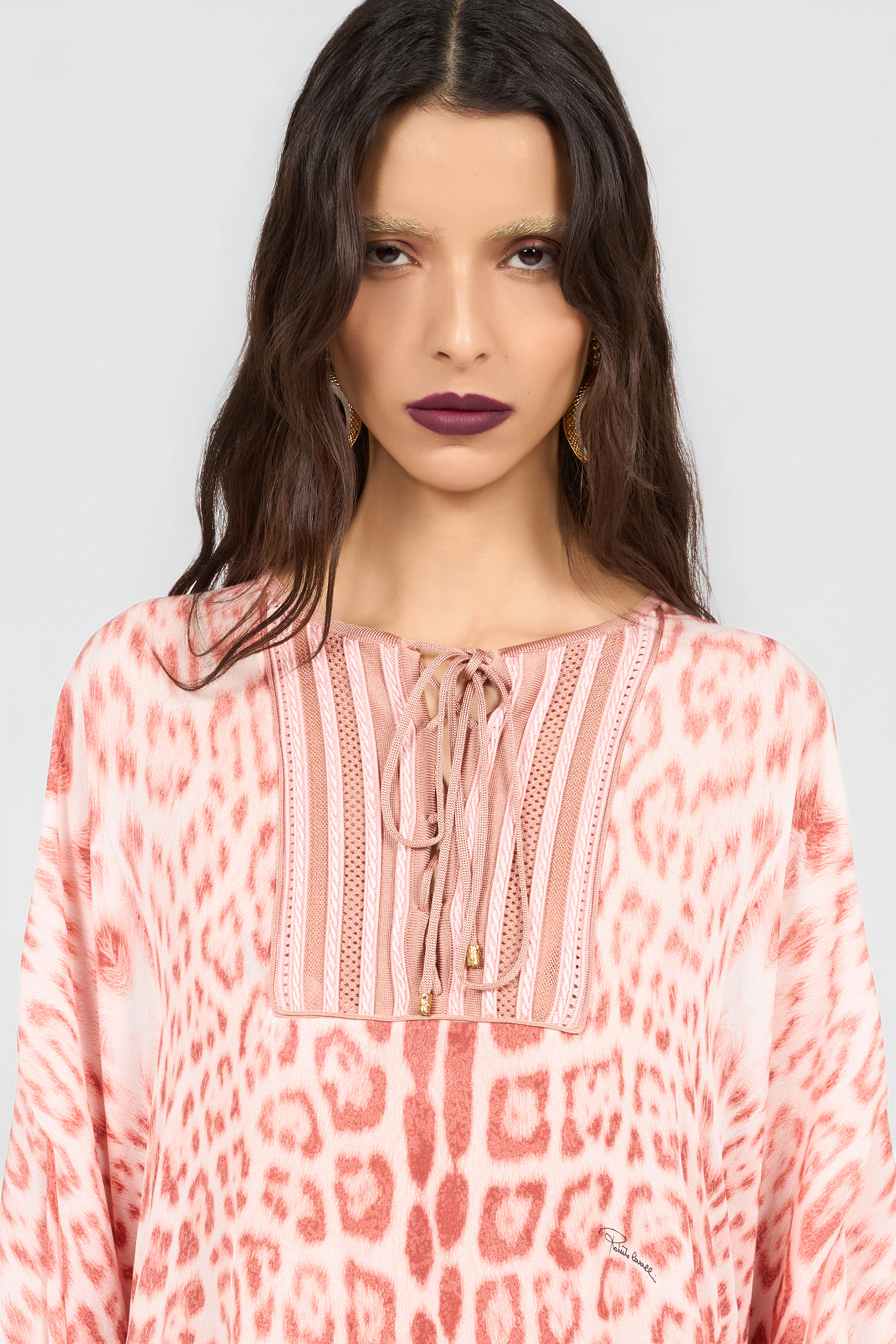 Roberto Cavalli Jaguar Pink Print Kaftan | Thumbnail 4 Roberto Cavalli Jaguar Pink Print Kaftan | Thumbnail 4