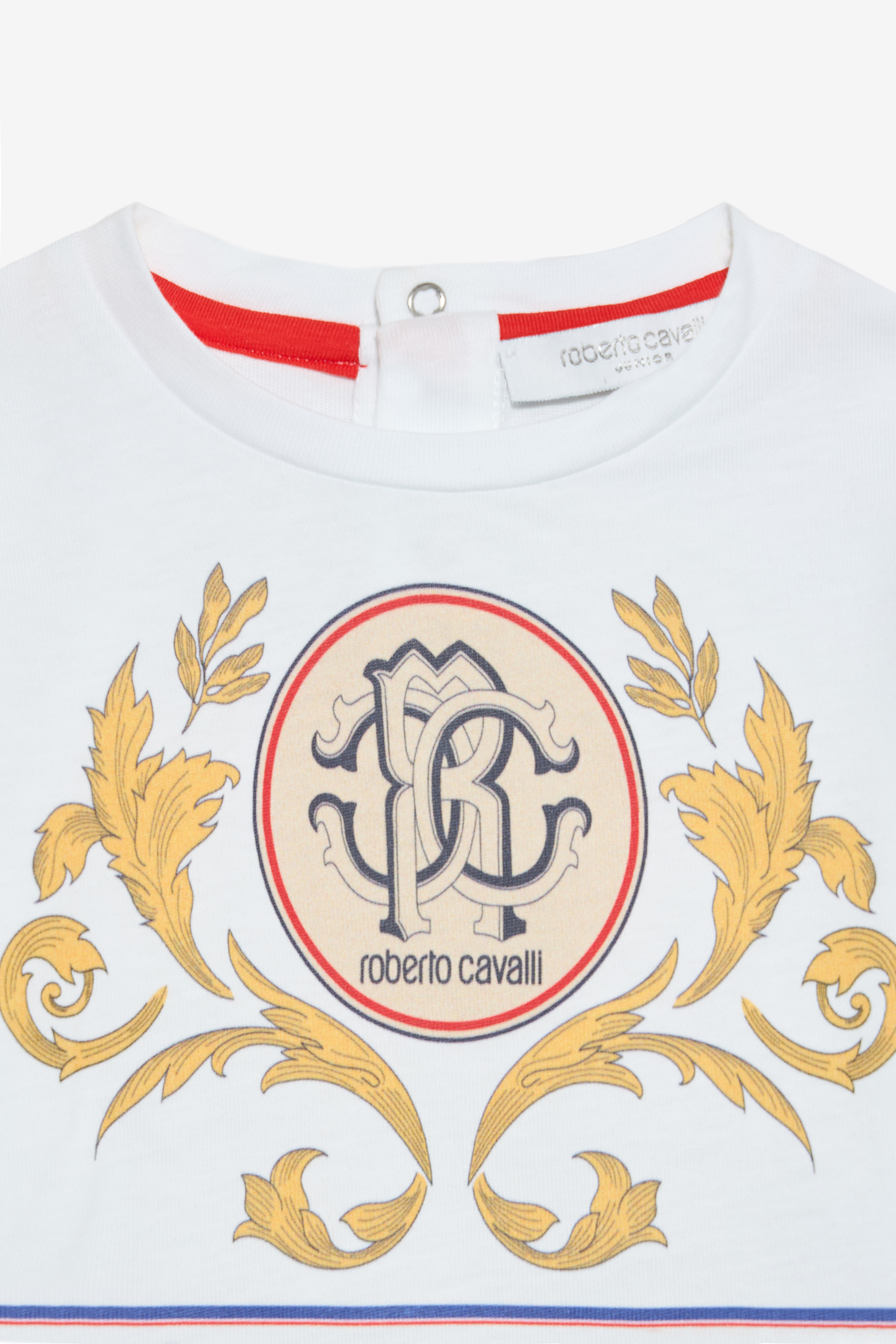 Optical White T-Shirt with Logo Print